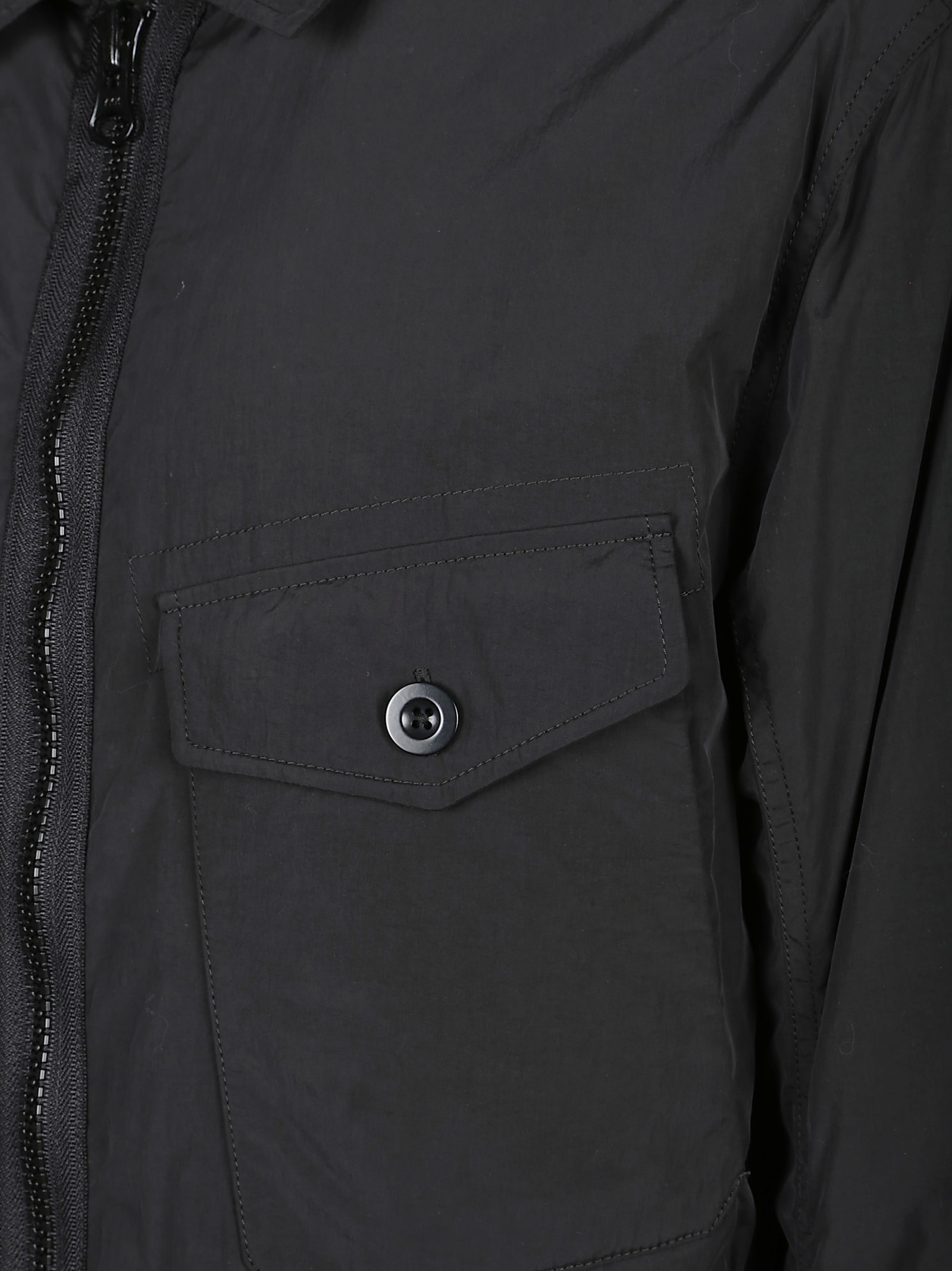 Ten C Tailored Mid-layer Jacket With Minimalist Design In Black