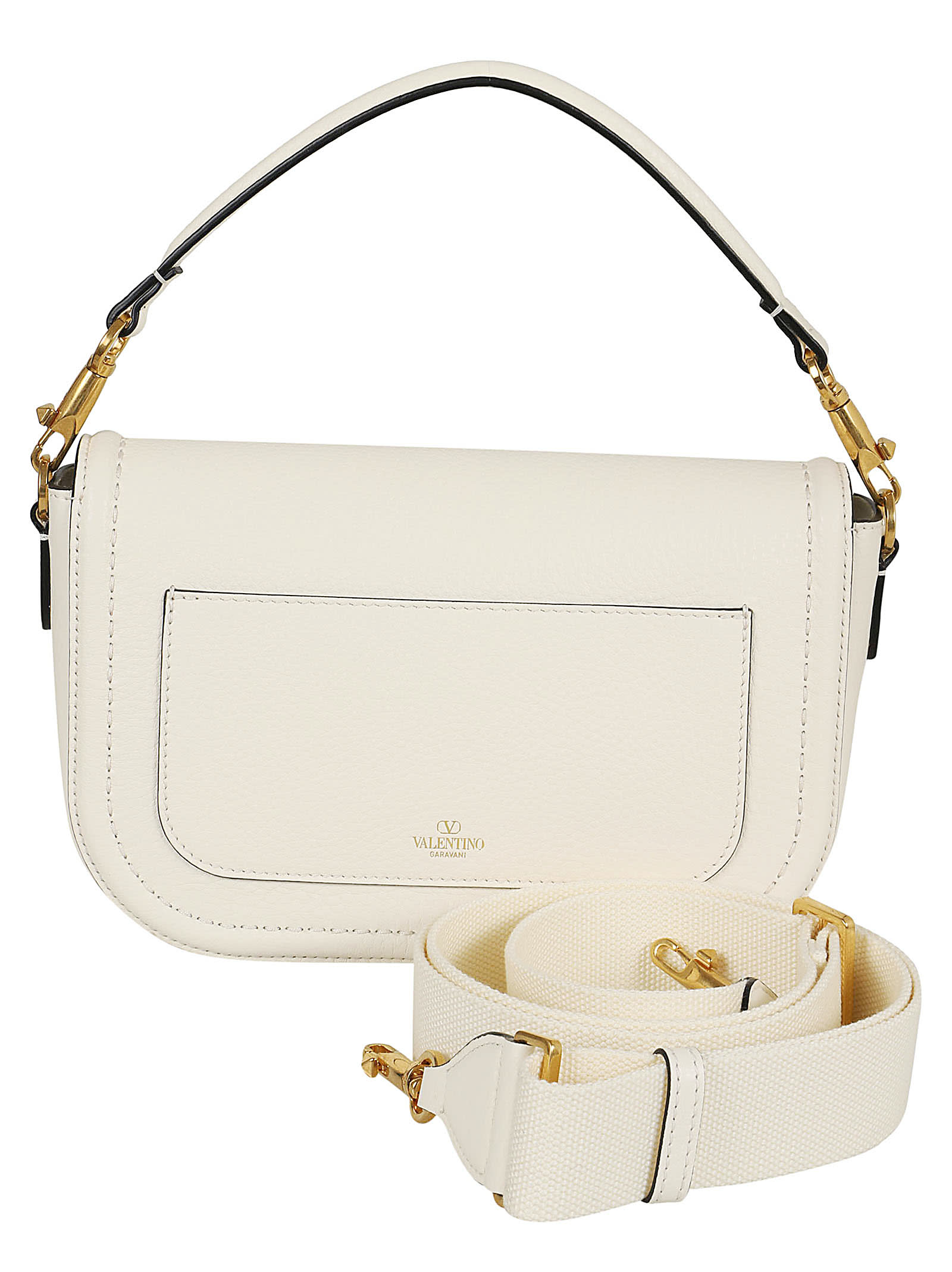 【関税&送料込】Valentino Garavani Ivory Leather Alltime Sho Valentino Garavani Alltime Small Handbag In Grainy Calfskin