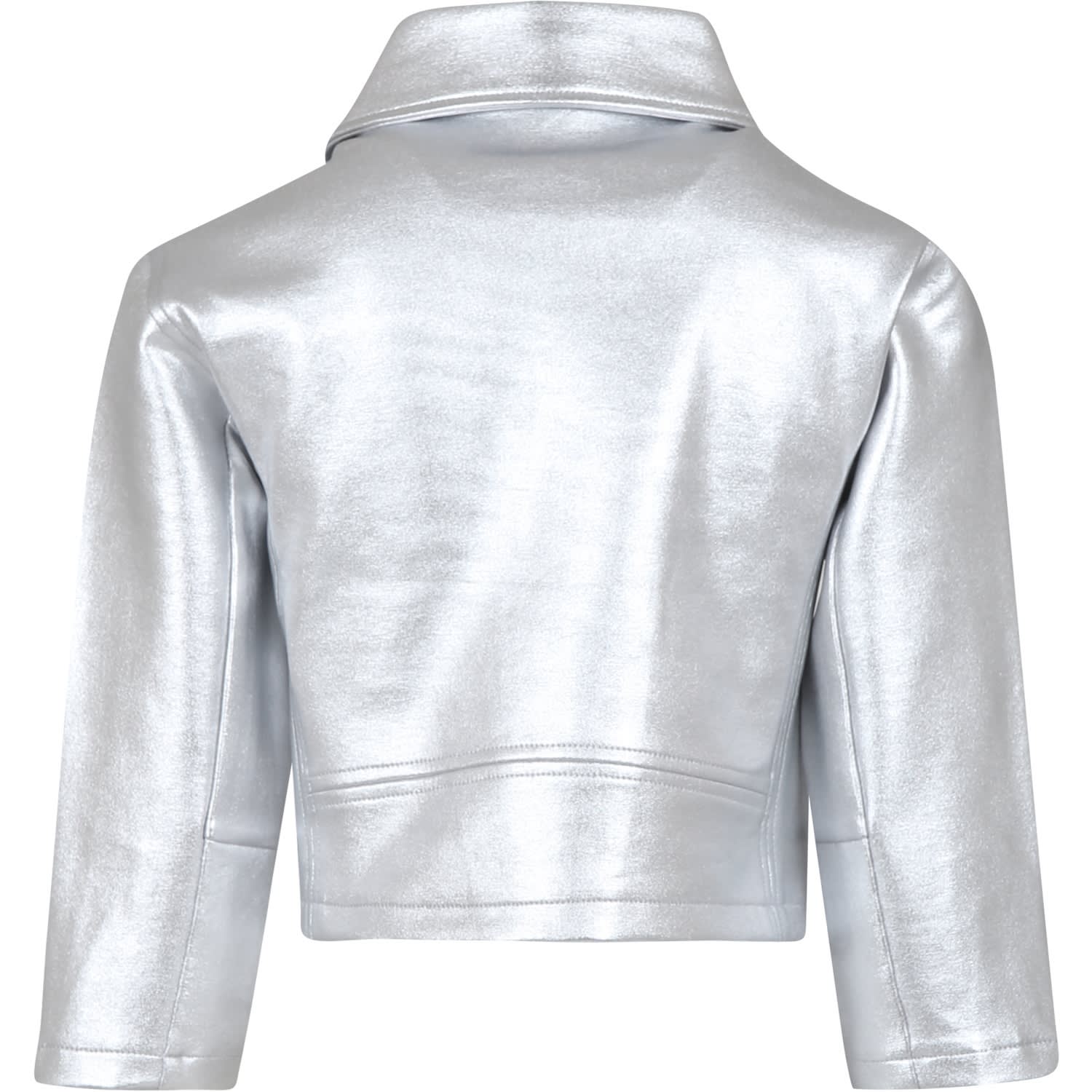Shop Calvin Klein Silver Jacket For Girl With Logo