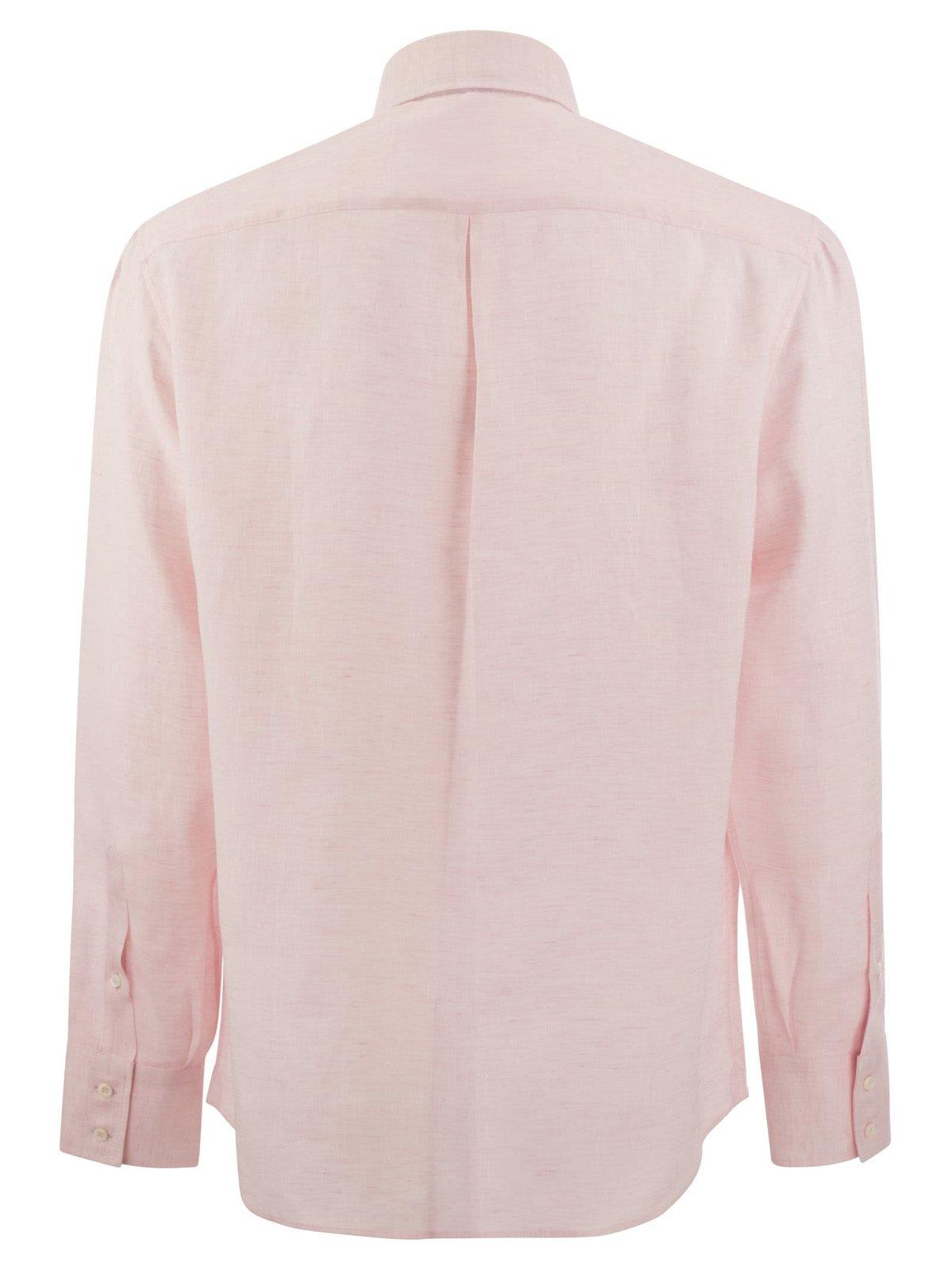 Shop Brunello Cucinelli Buttoned Shirt In Pink