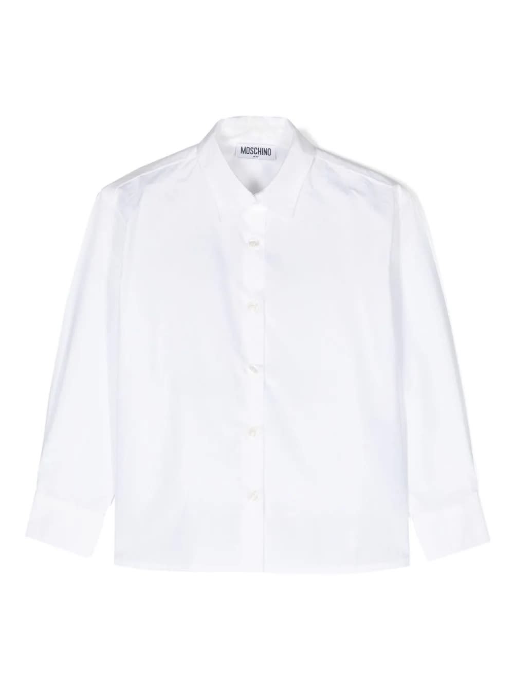 Moschino Kids' Long Sleeved Shirt In White