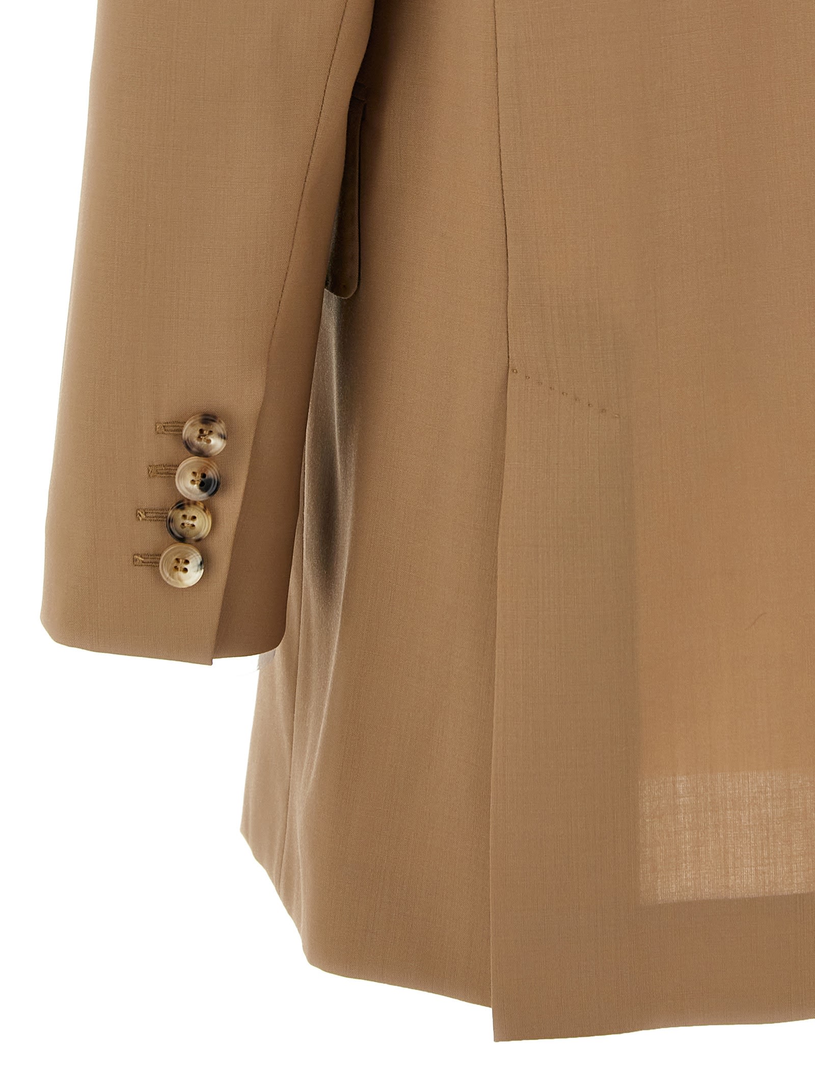 Shop Max Mara Nebbie Blazer In Beige