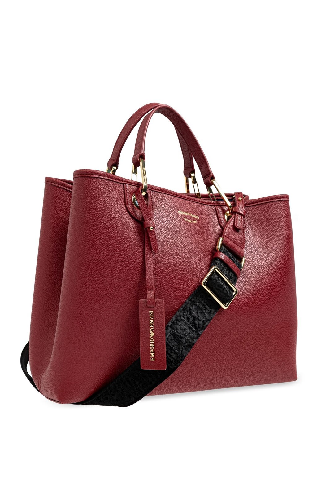 Shop Emporio Armani Bag Type Shopper In Burgundy