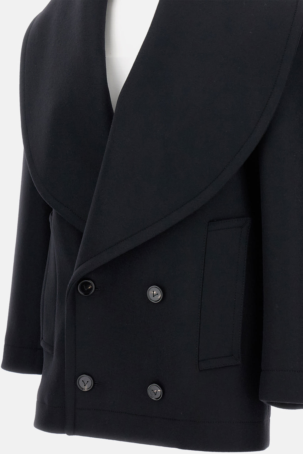 Bottega Veneta Coat In Black
