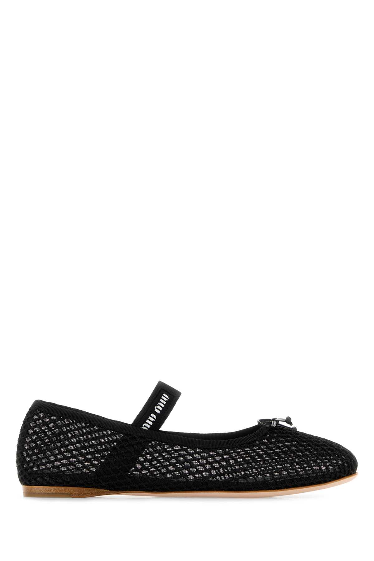 Black Mesh Ballerinas