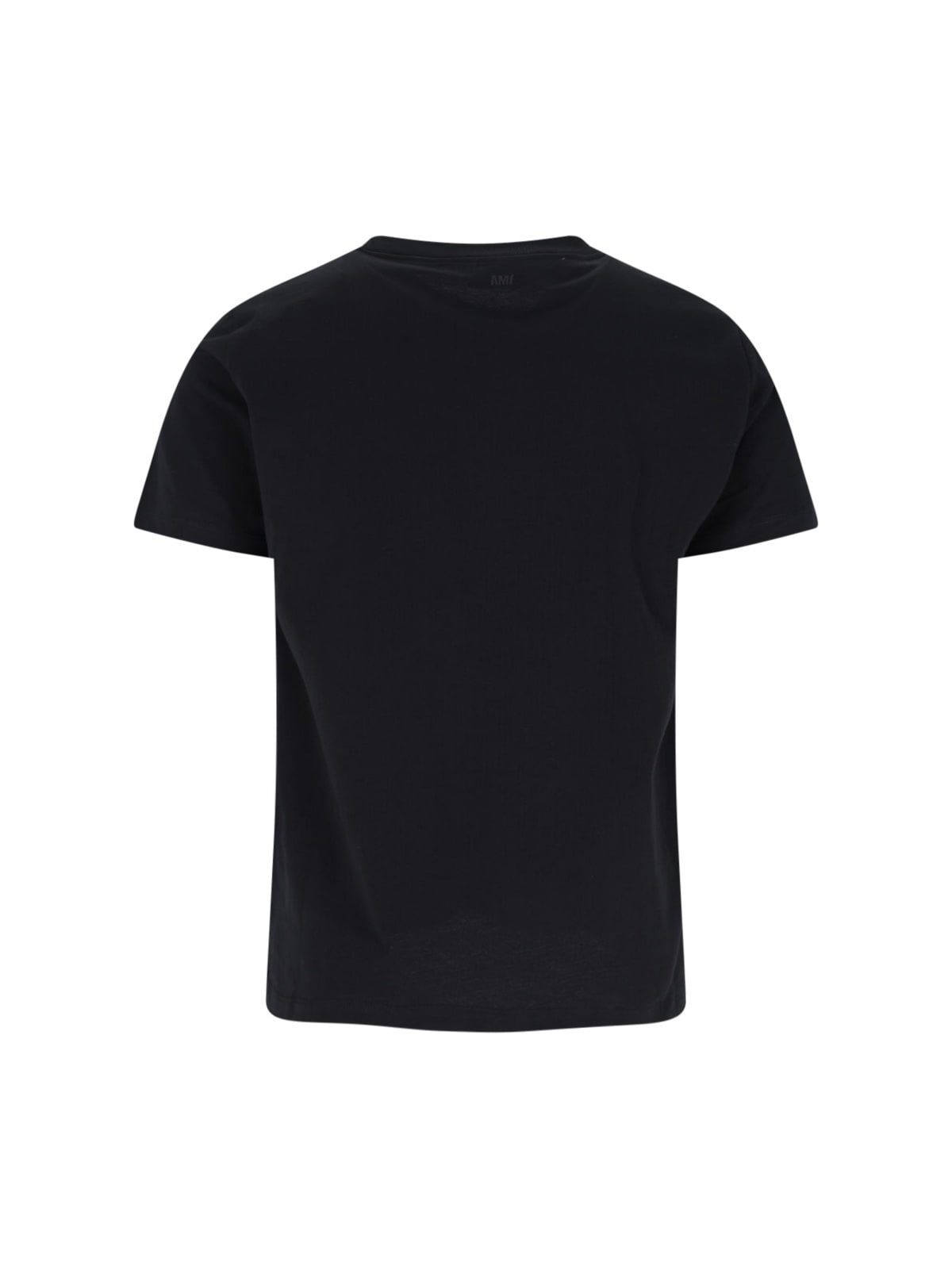 Ami Alexandre Mattiussi Ami Paris Ami De Coeur T-shirt In Organic Cotton In Black