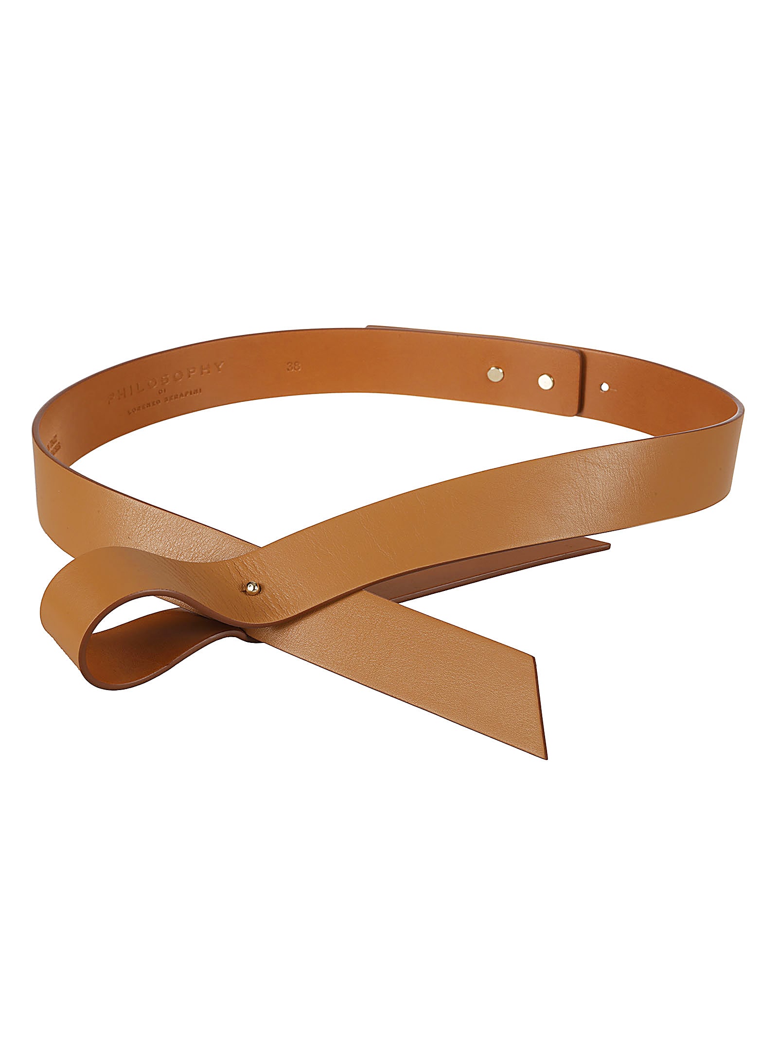 Shop Philosophy Di Lorenzo Serafini Adjustable Belt In Cuoio