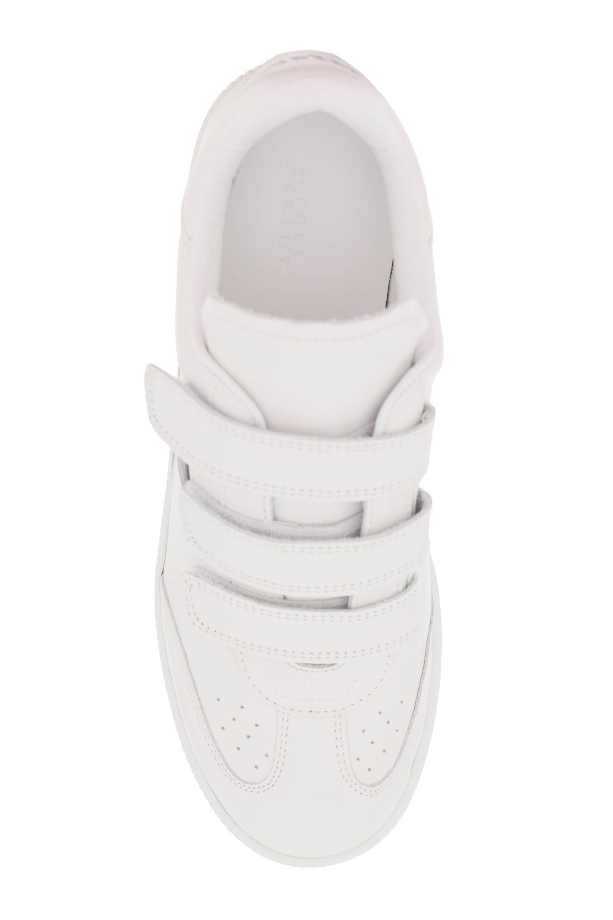 Isabel Marant Étoile Isabel Marant Etoile White Leather Logo Classic Sn Sneakers In White Black (white)
