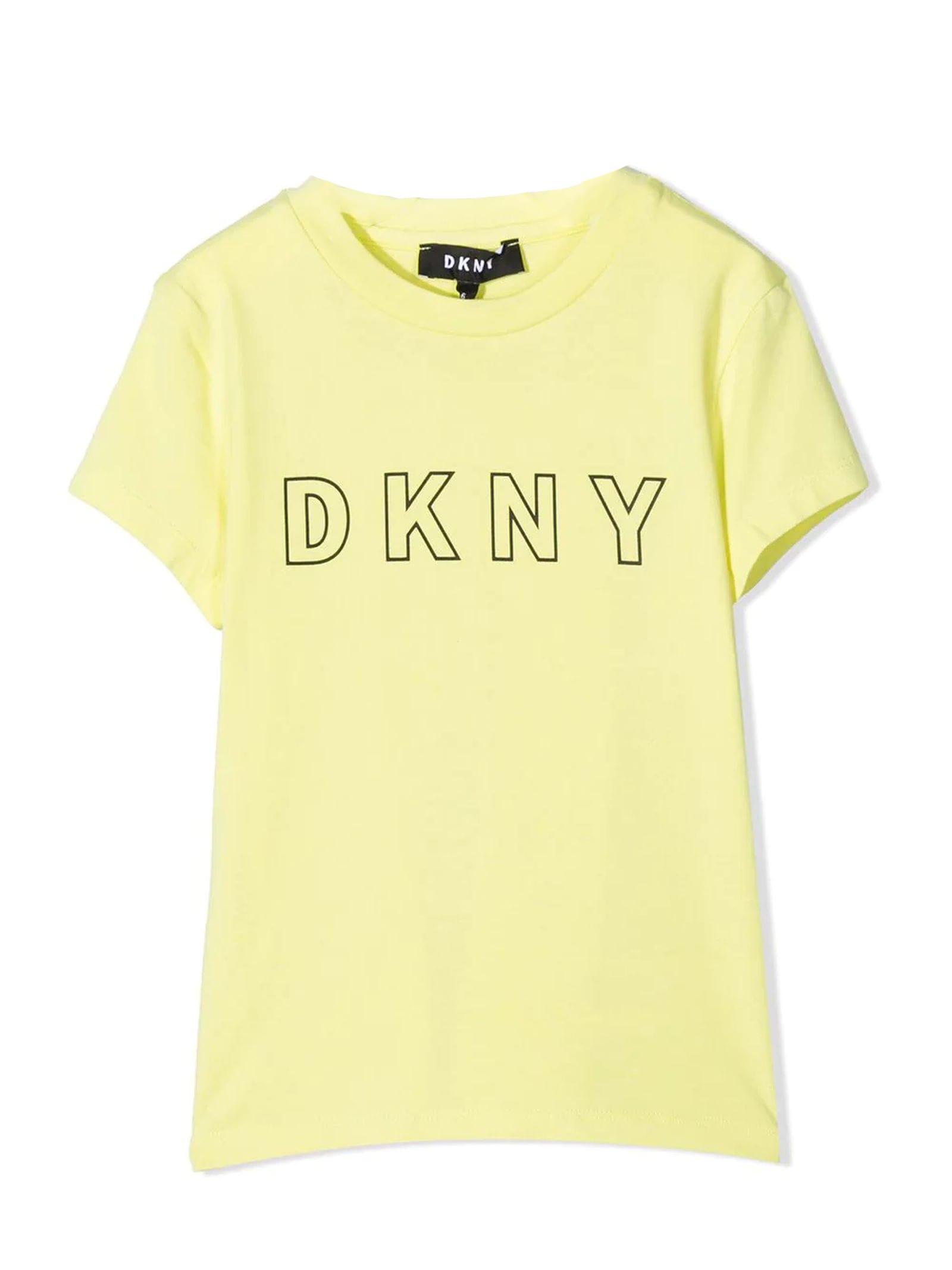 DKNY Yellow Cotton T-shirt