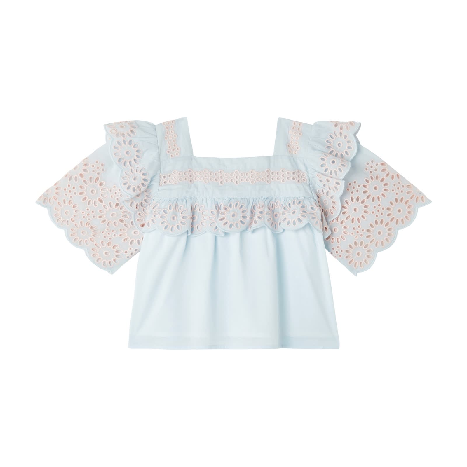 STELLA MCCARTNEY TOP WITH EMBROIDERY