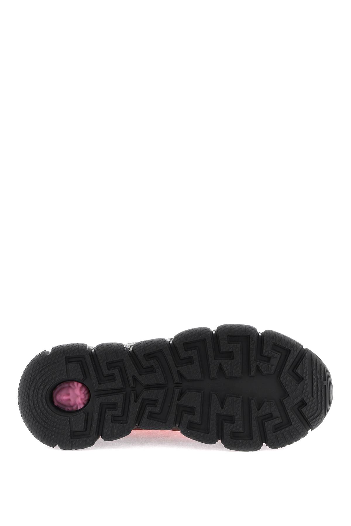 Shop Versace Trigreca Sneakers In Scarlet Gunmetal (black)