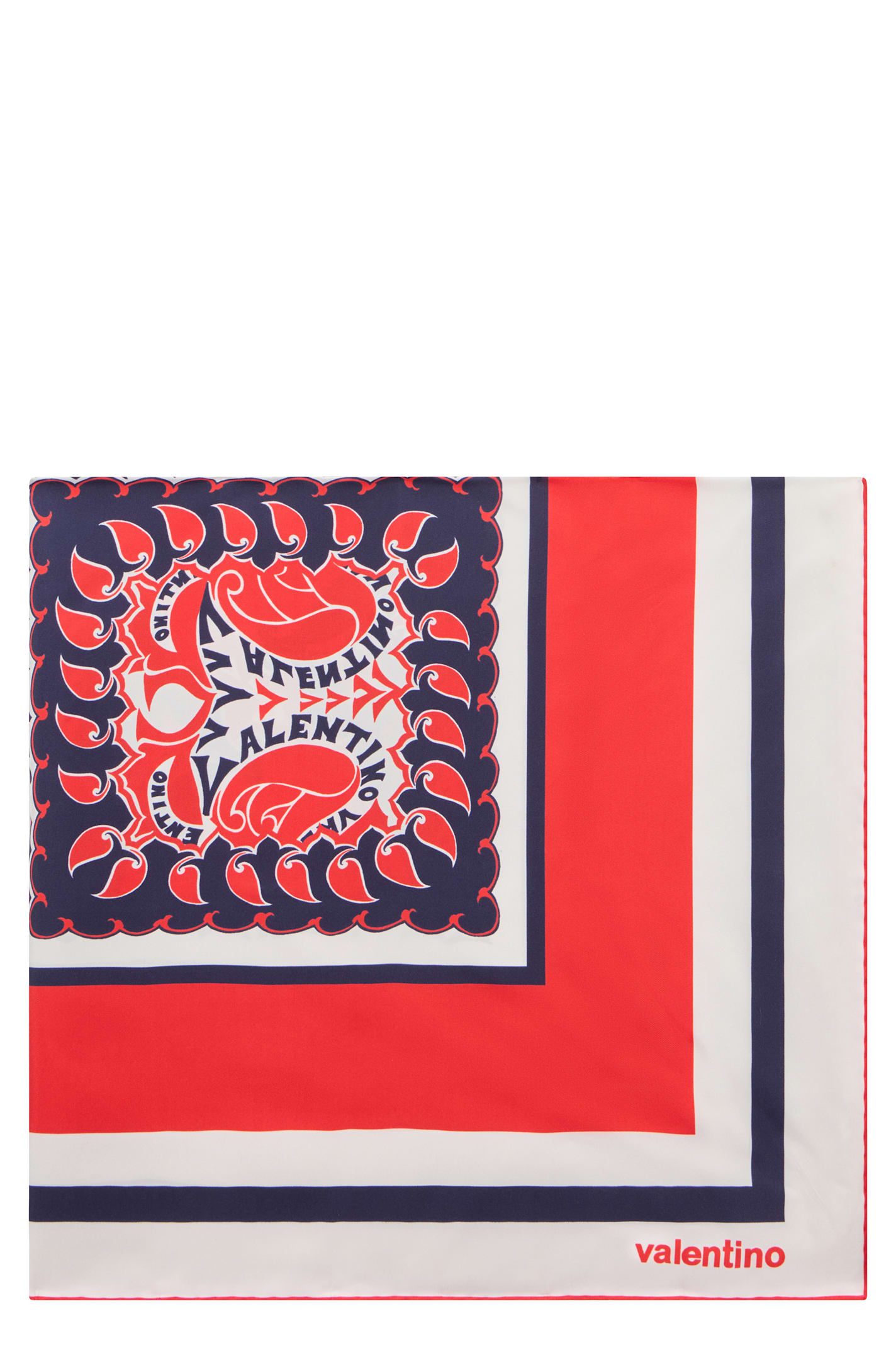 Valentino Printed Silk Scarf In Multi