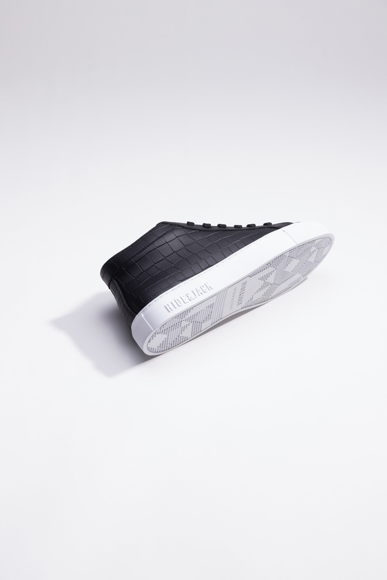 Shop Hide&amp;jack High Top Sneaker - Essence Black White