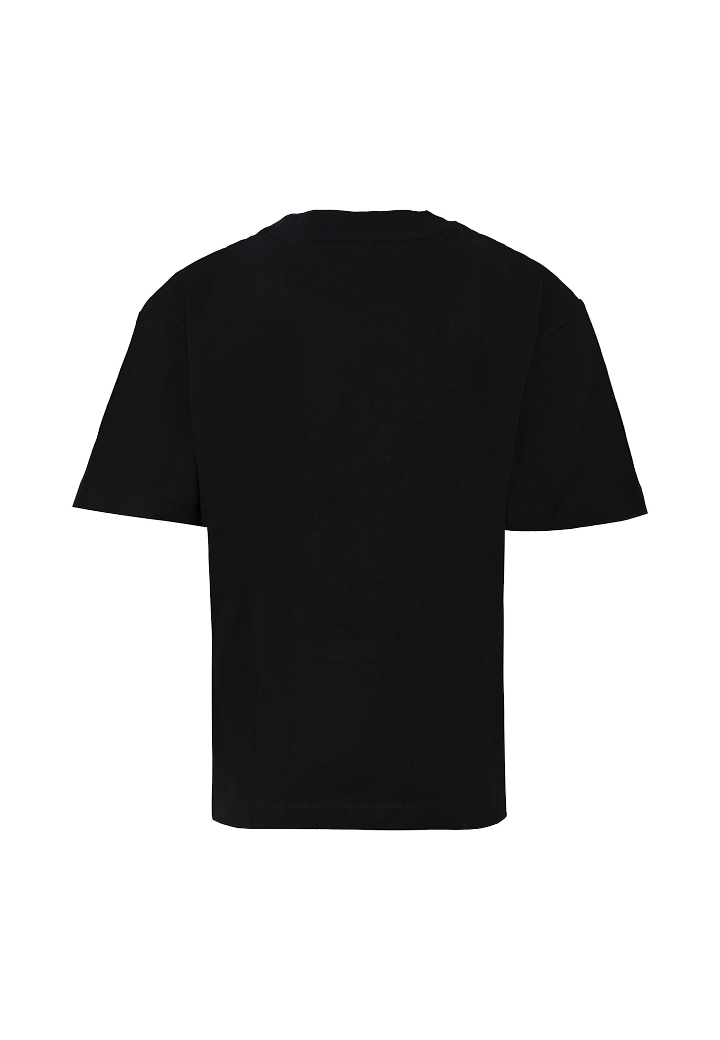 Timberland Black T-shirt For Boy With Landscape Print In Black