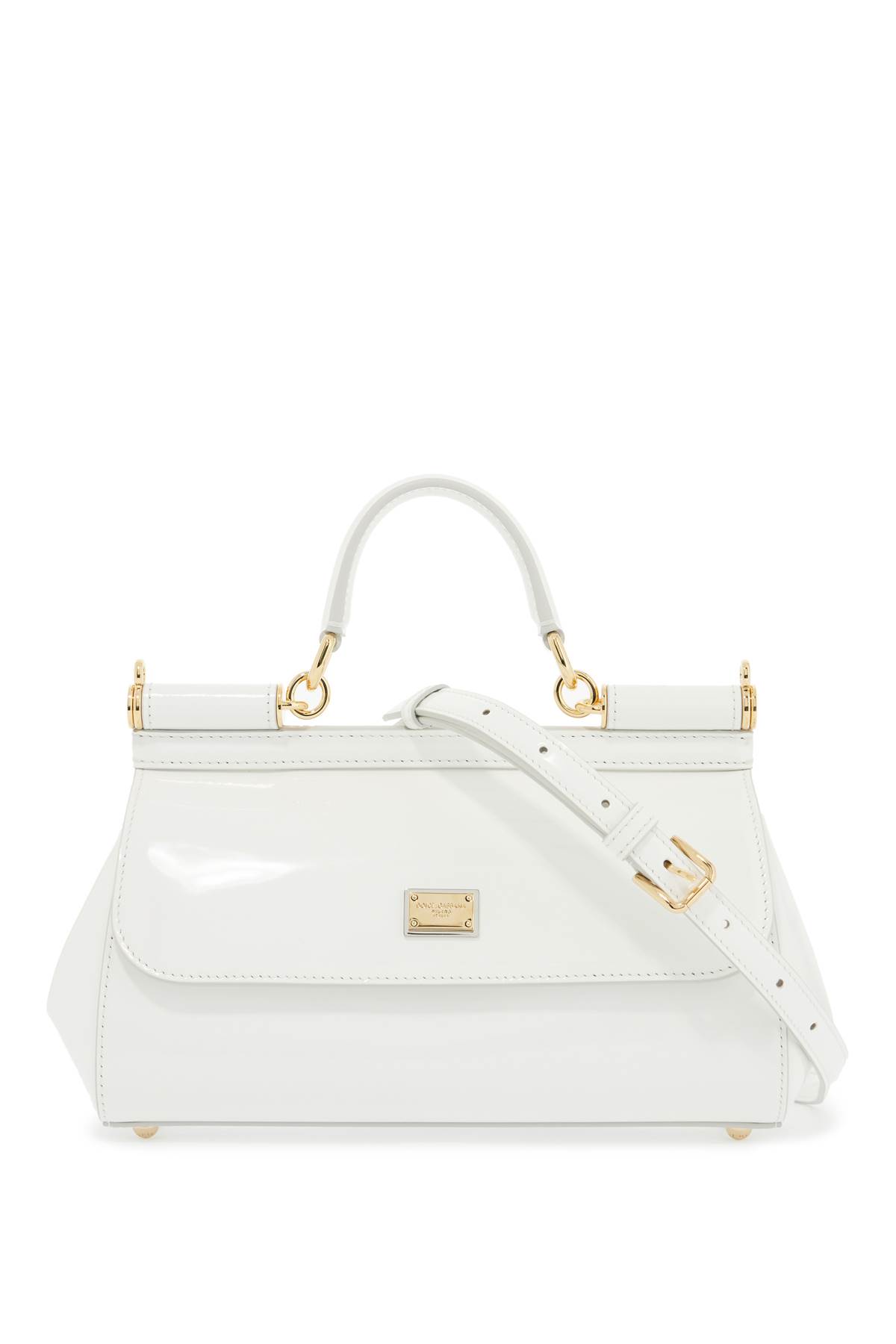 Shop Dolce & Gabbana Extended Sicily Handbag With Elong In Bianco Ottico (white)