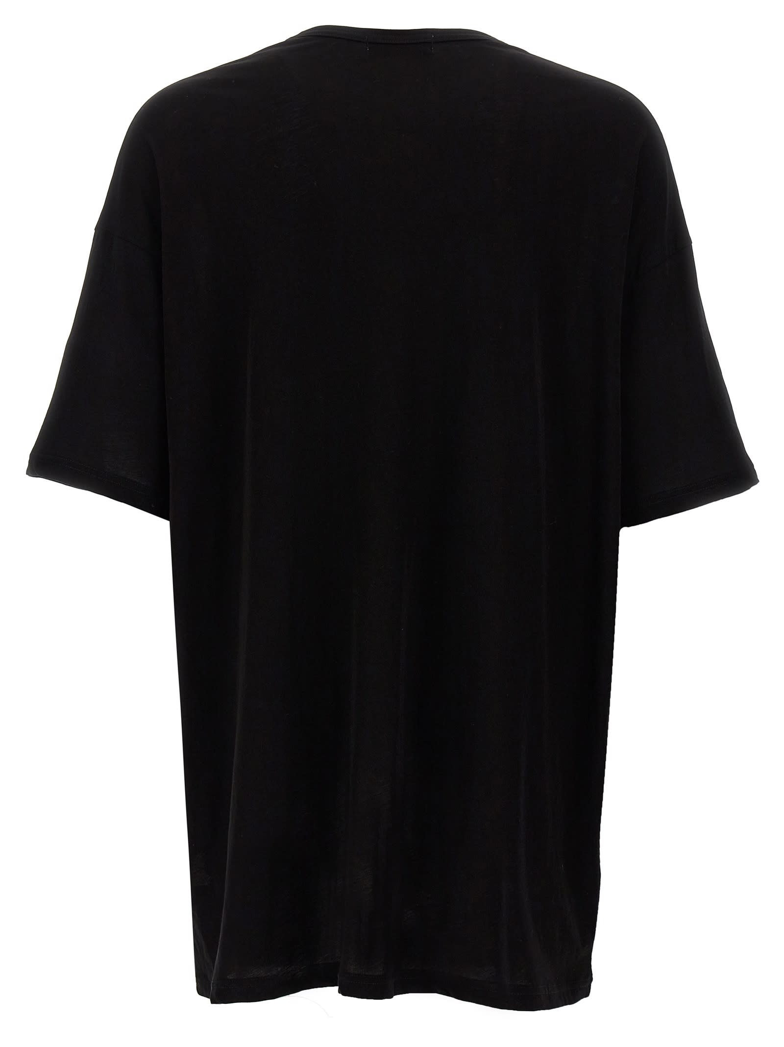 Shop Yohji Yamamoto Unfinished Pocket T-shirt In Black