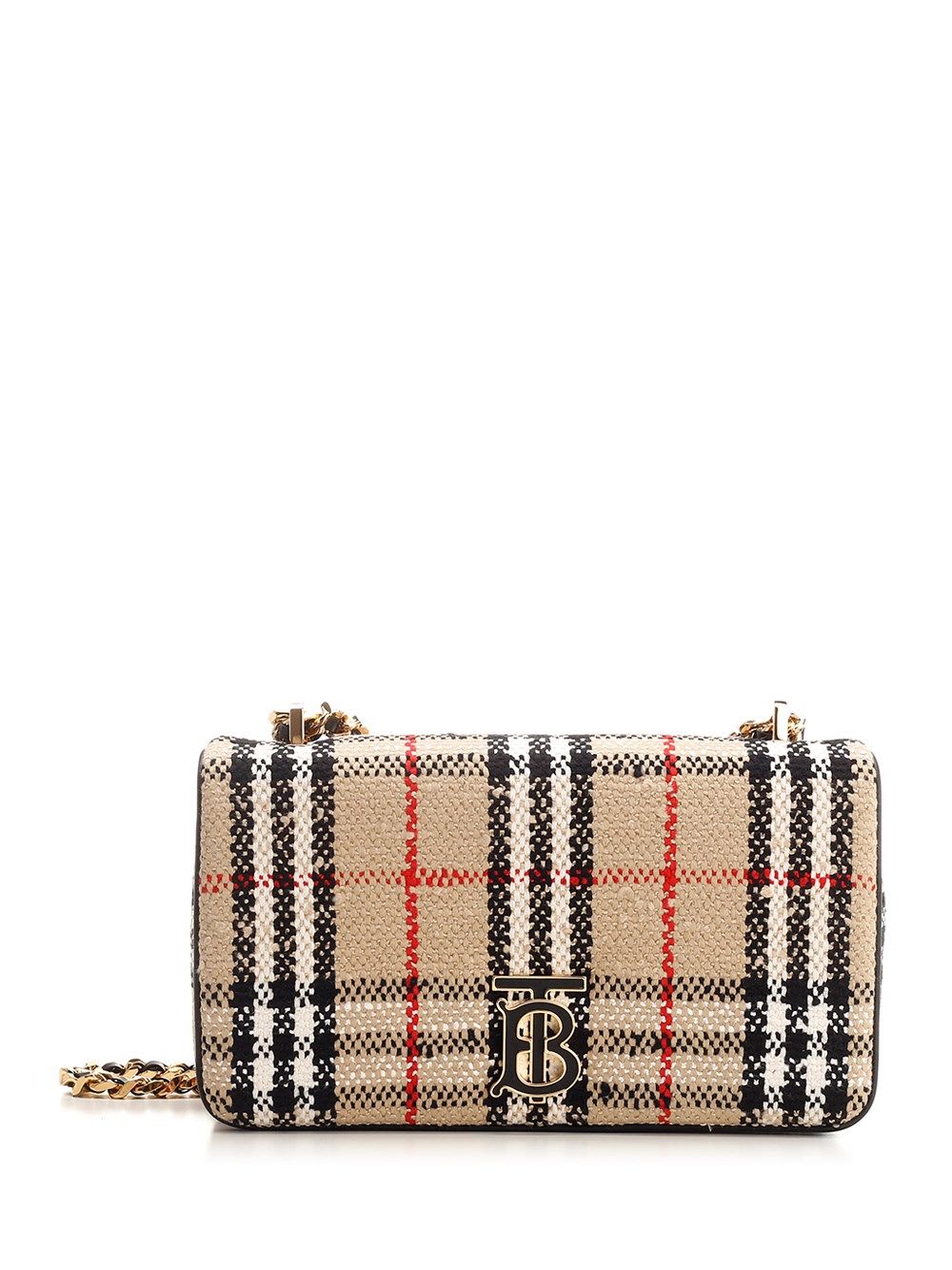 Shop Burberry Small Lola Shoulder Bag In Beige