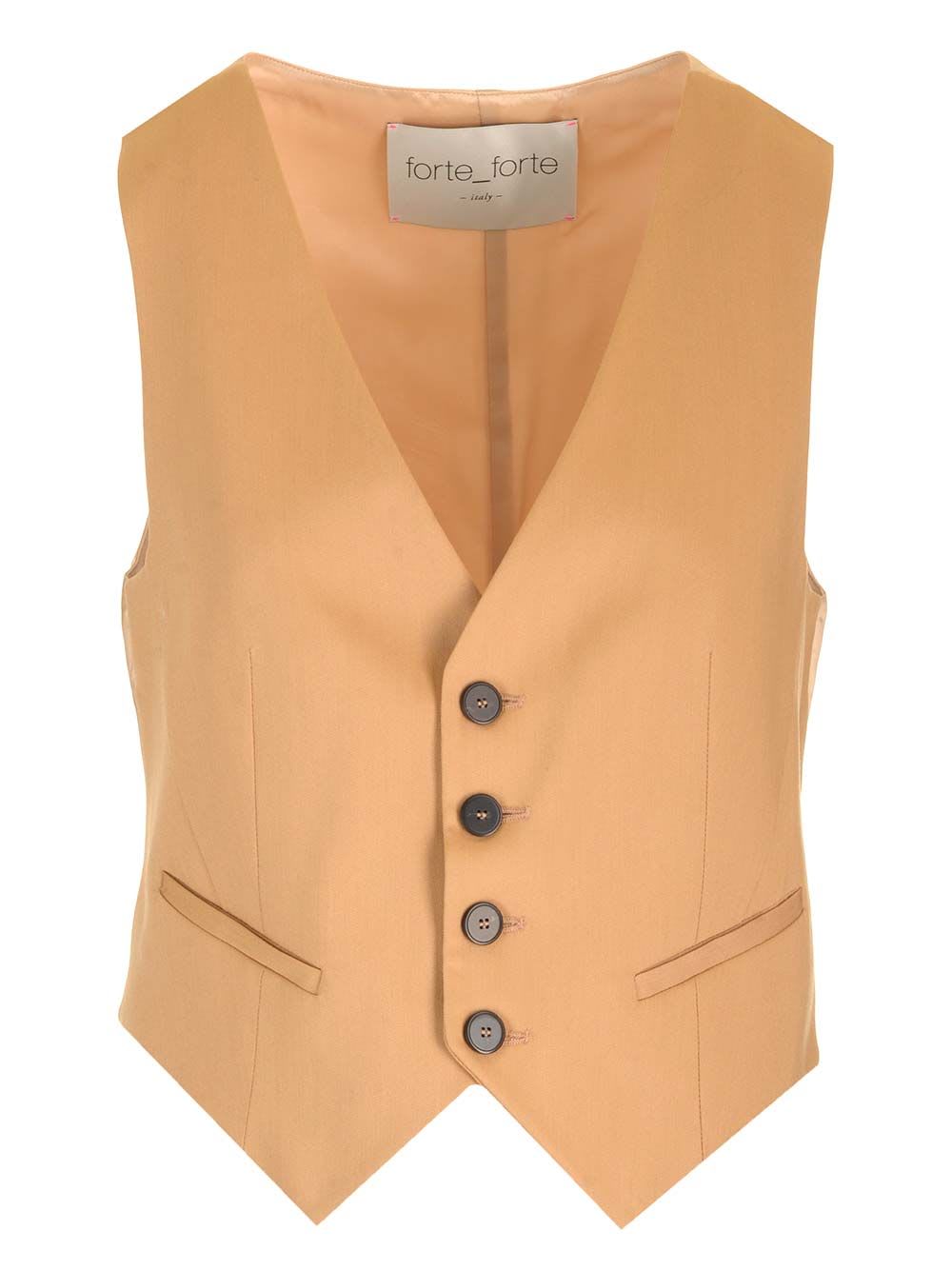 Forte_Forte Viscose Wool Twill Waistcoat