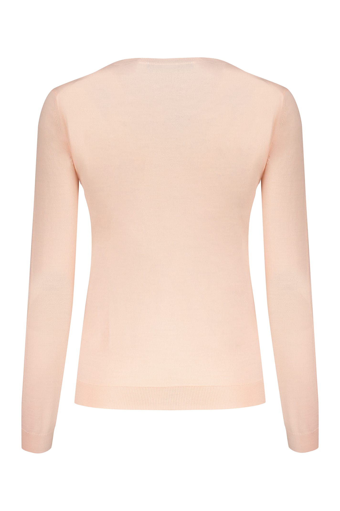 Valentino Long Sleeve Crew-neck Sweater In Neutral
