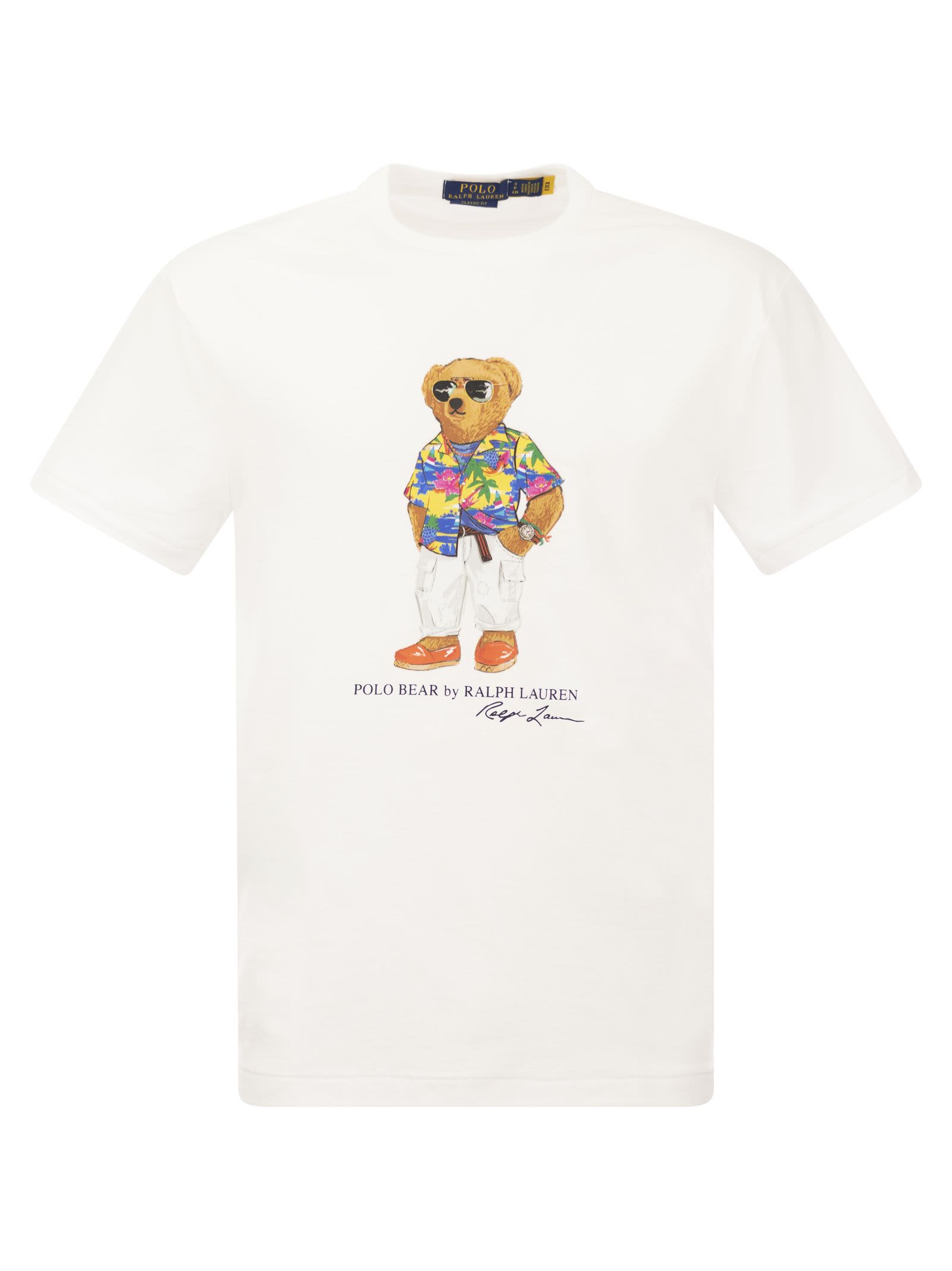 Shop Polo Ralph Lauren Polo Bear Jersey Classic-fit T-shirt In White
