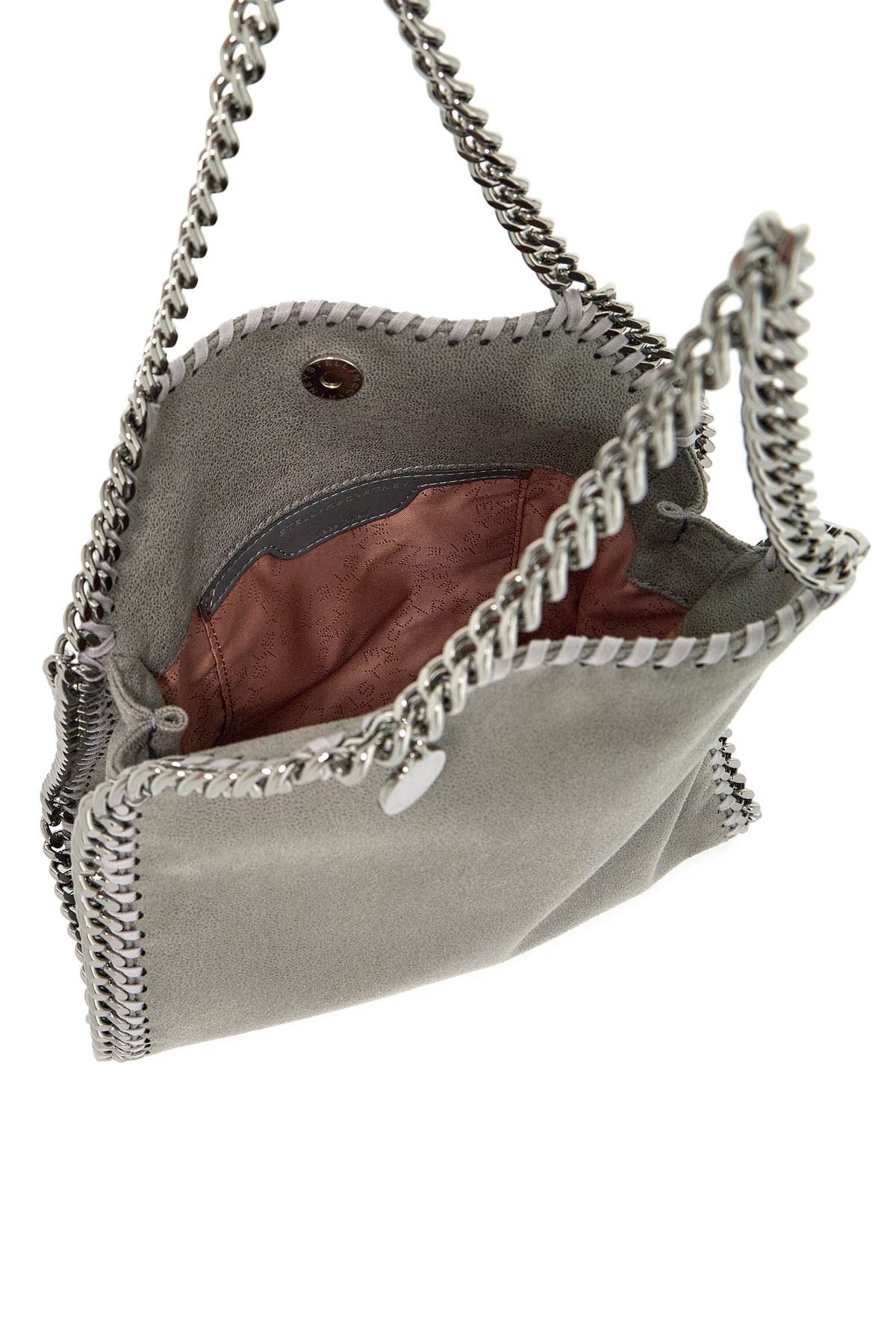 Shop Stella Mccartney Falabella Mini Tote Bag In Light Grey (grey)