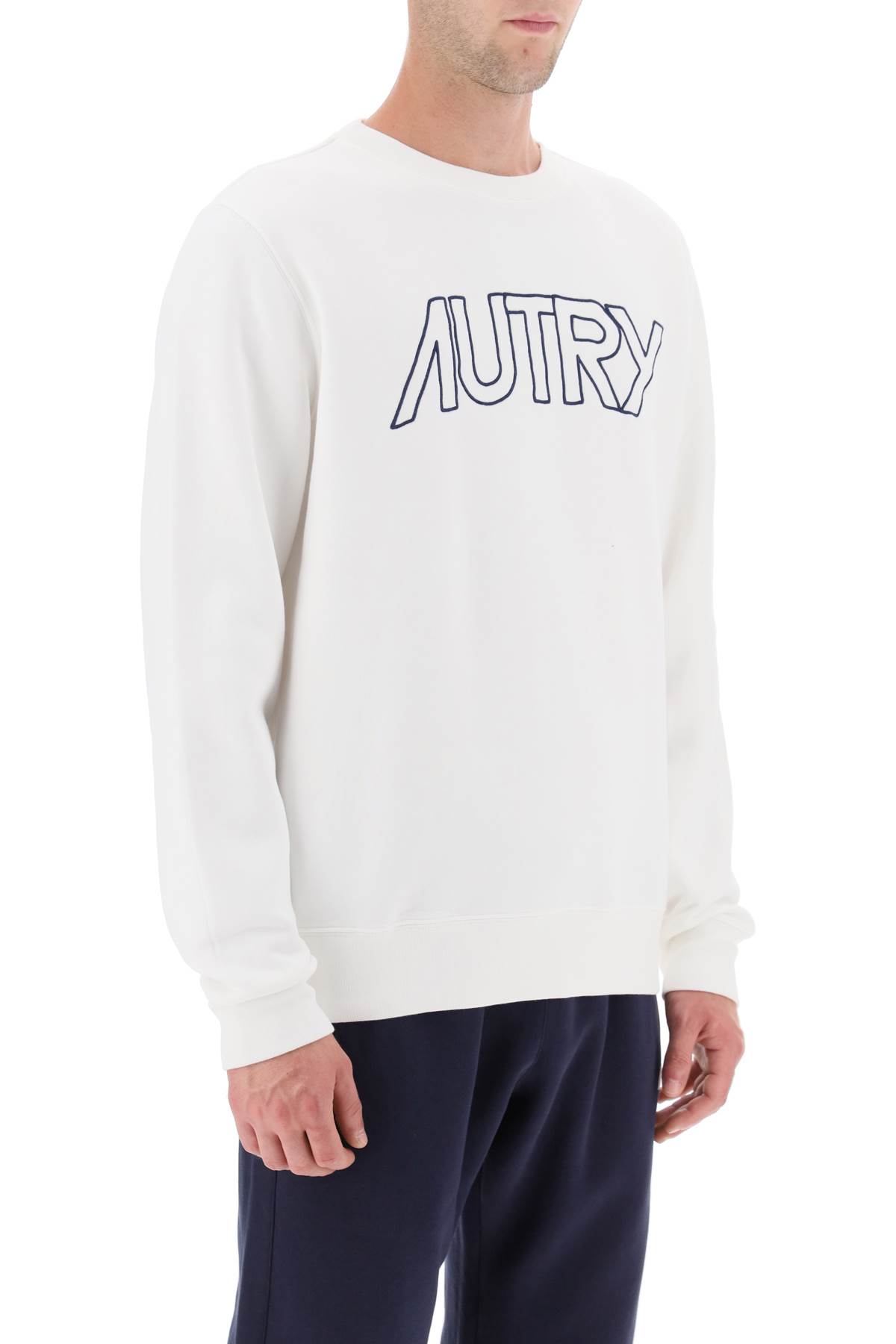 Shop Autry Logo Icon Sweatshirt In White