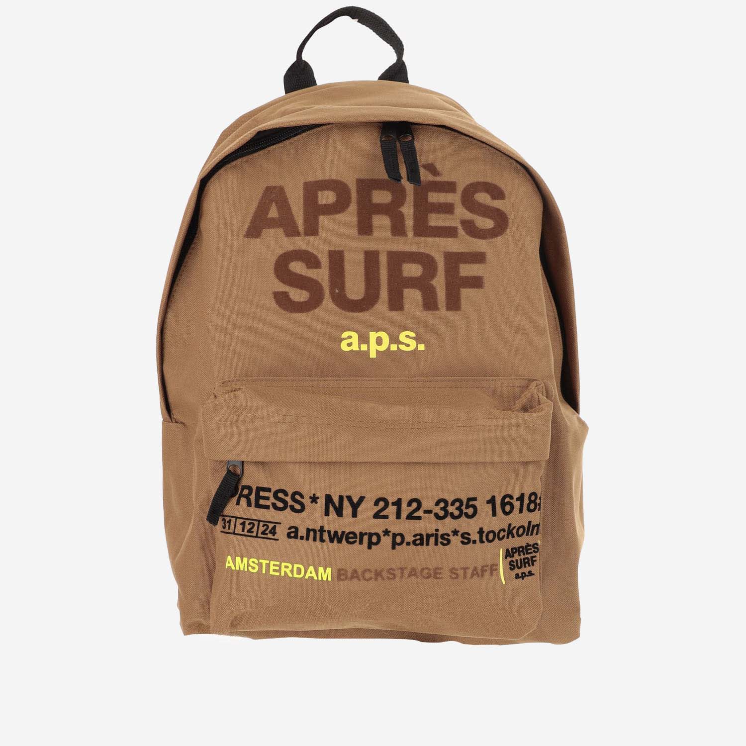 Après Surf Technical Fabric Backpack With Logo In Brown