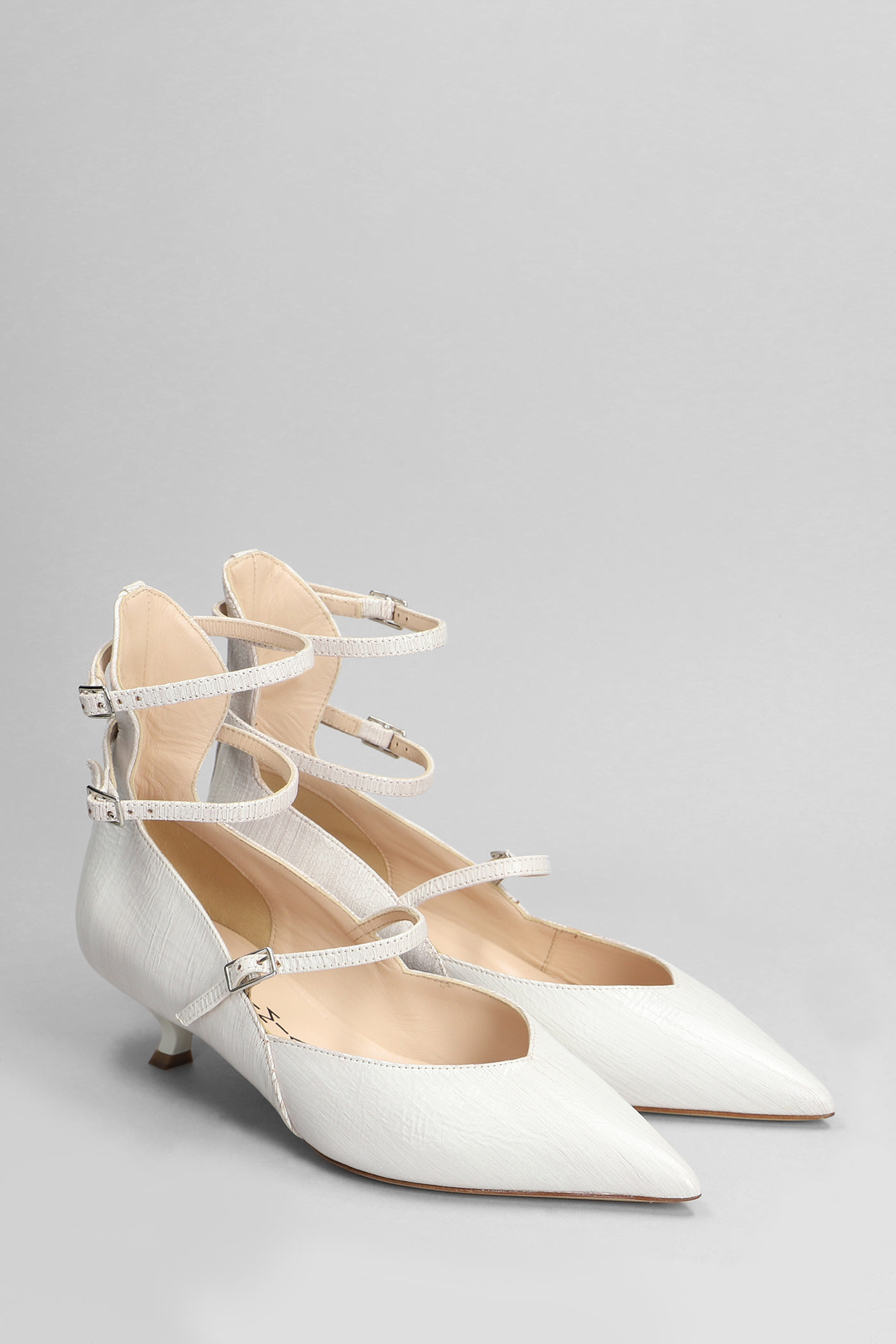 Shop Alchimia Pumps In Beige Leather