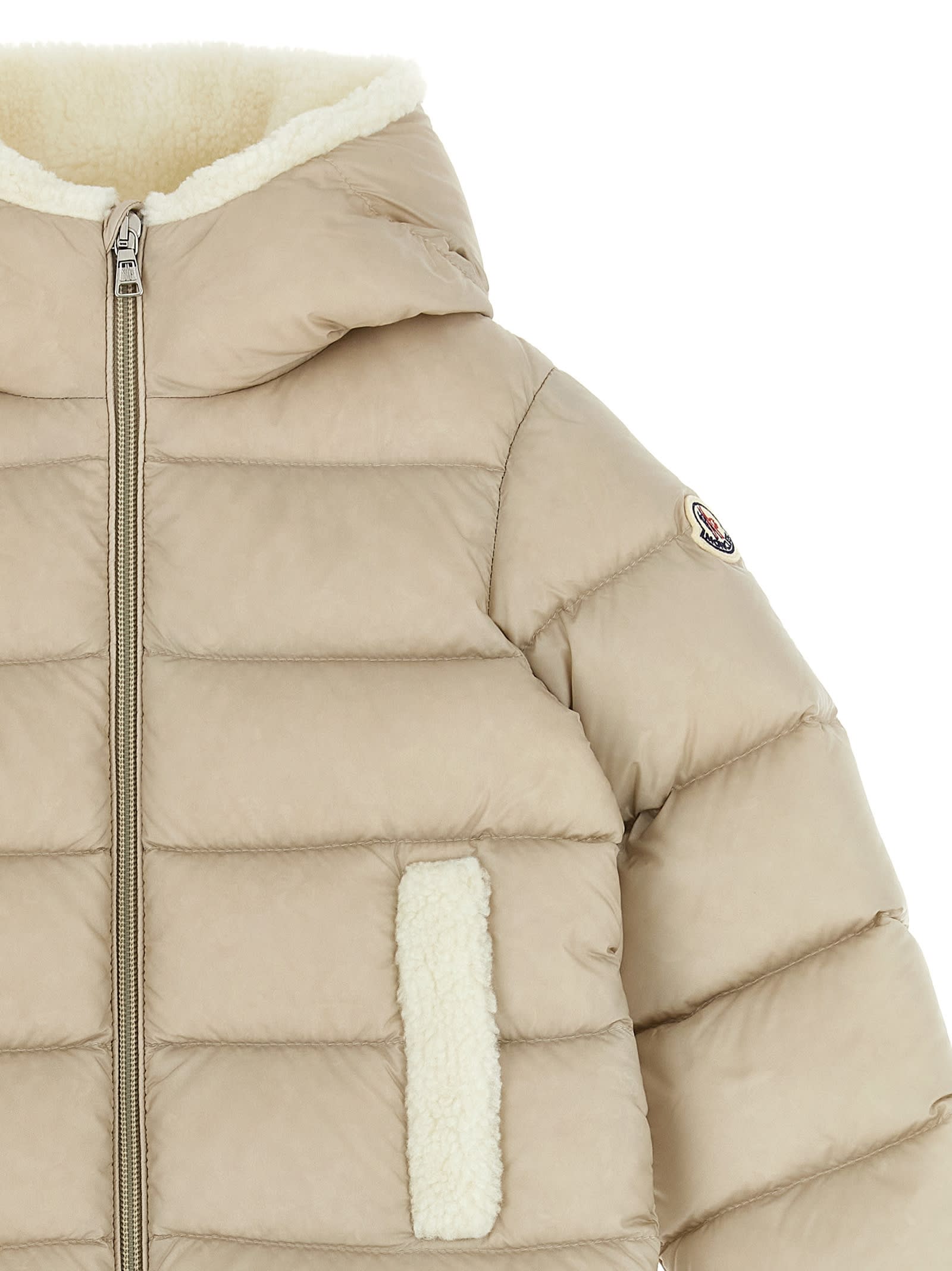 Moncler Borgan Down Jacket In Brown