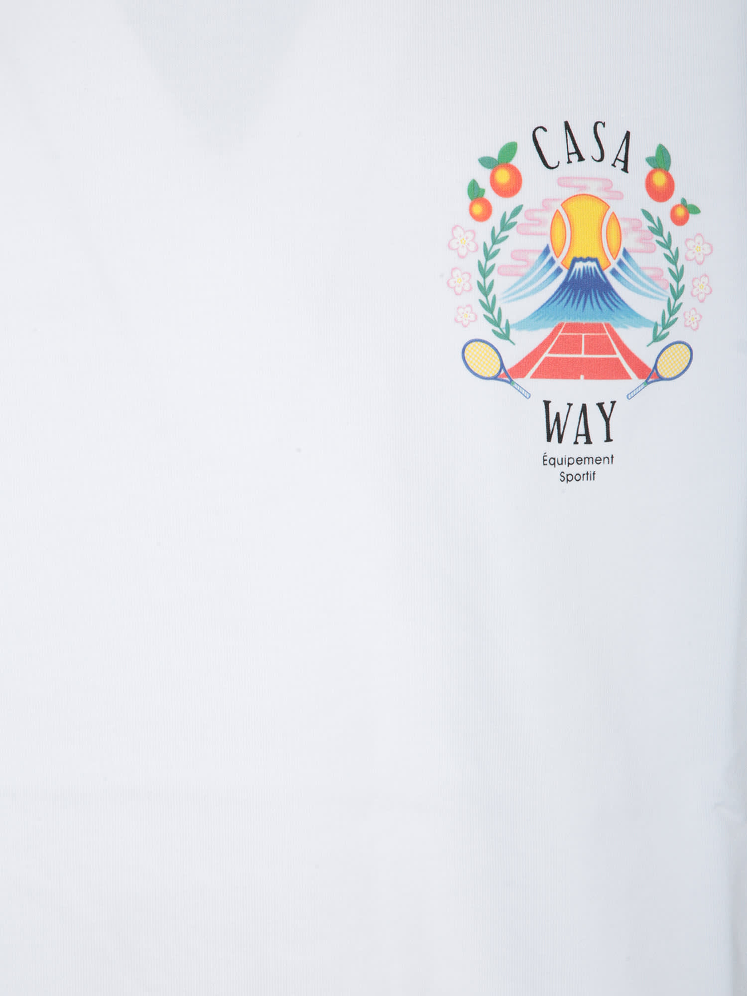 Casablanca Casa Way Mountain Printed T-shirt In White