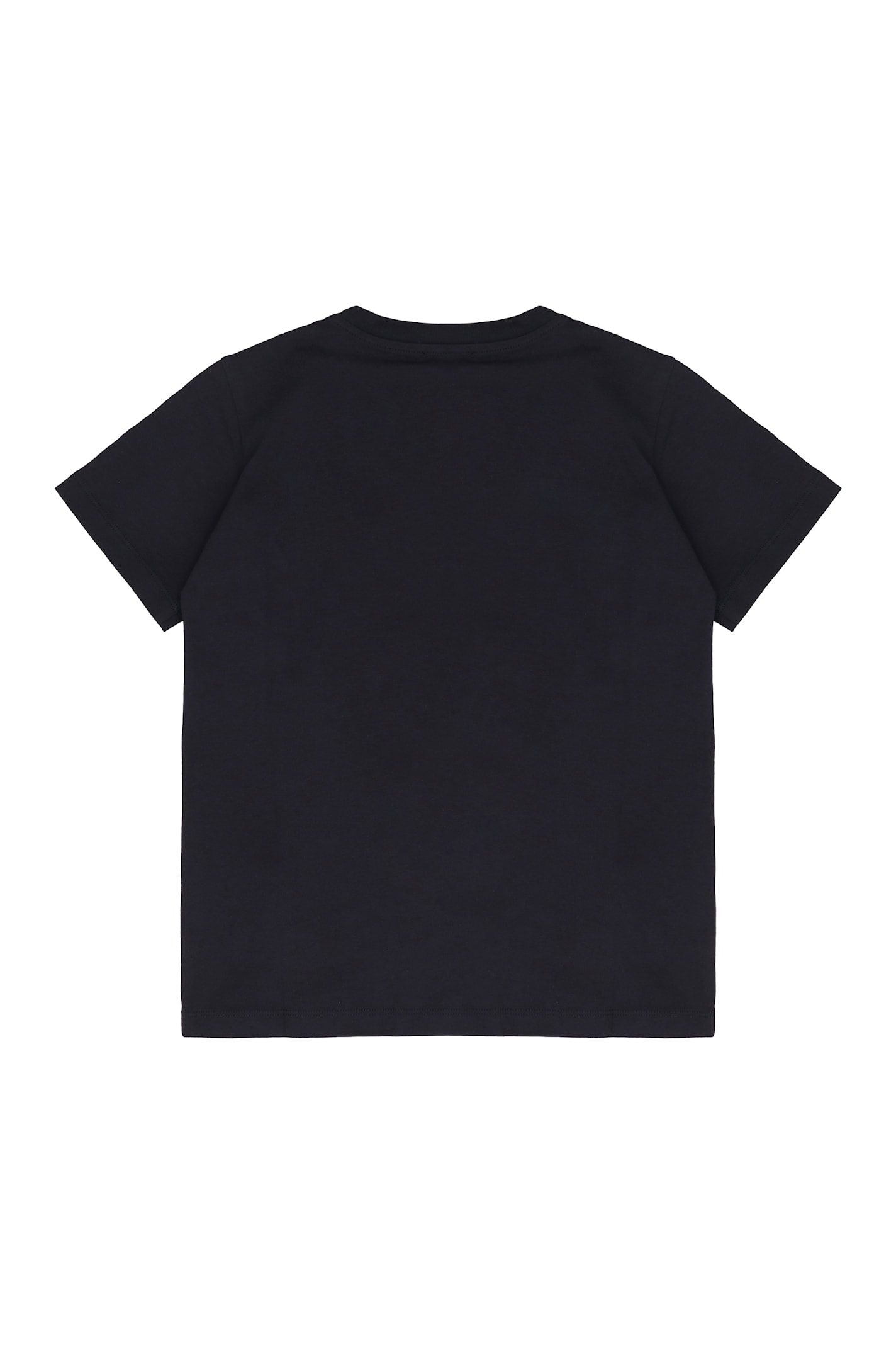 Moncler Cotton Crew-neck T-shirt In Blue