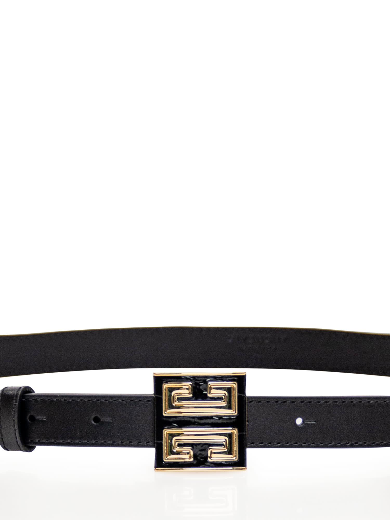 Shop Givenchy 4g Belt In Nero