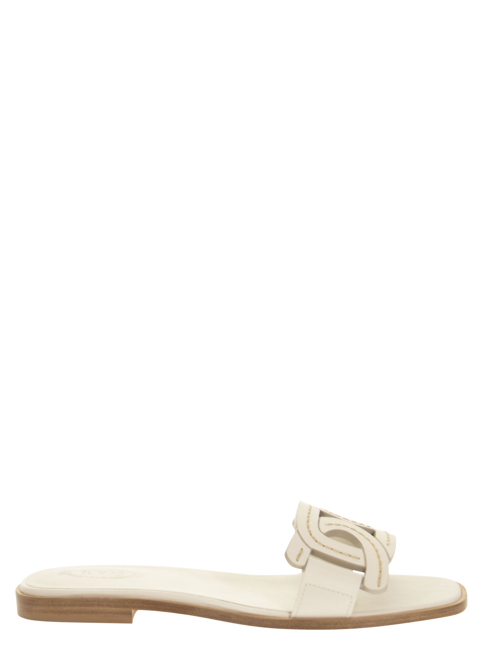 Tod's Catena Leather Slides