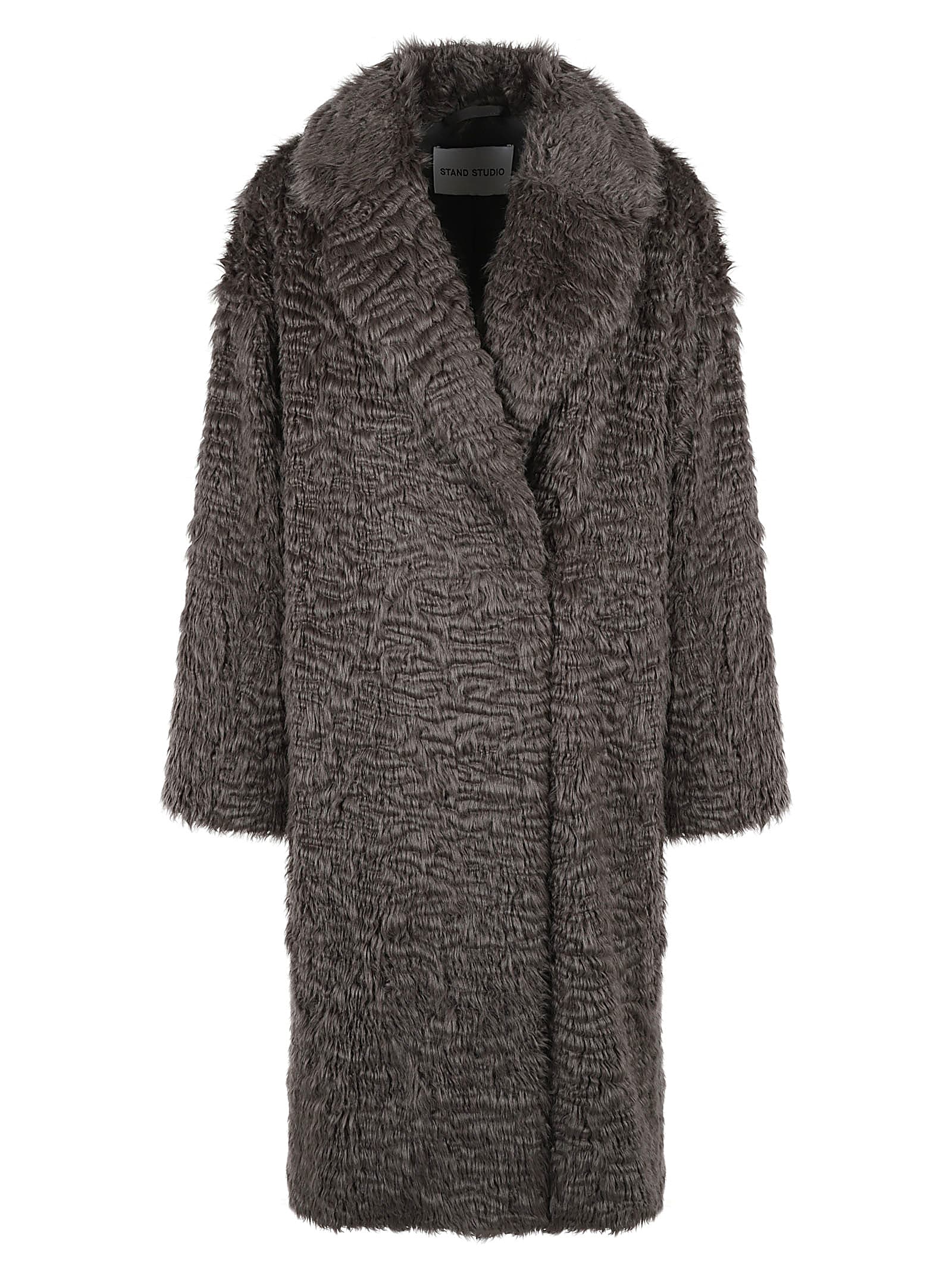 Shop Stand Studio Nicole Coat In Smoke Grey