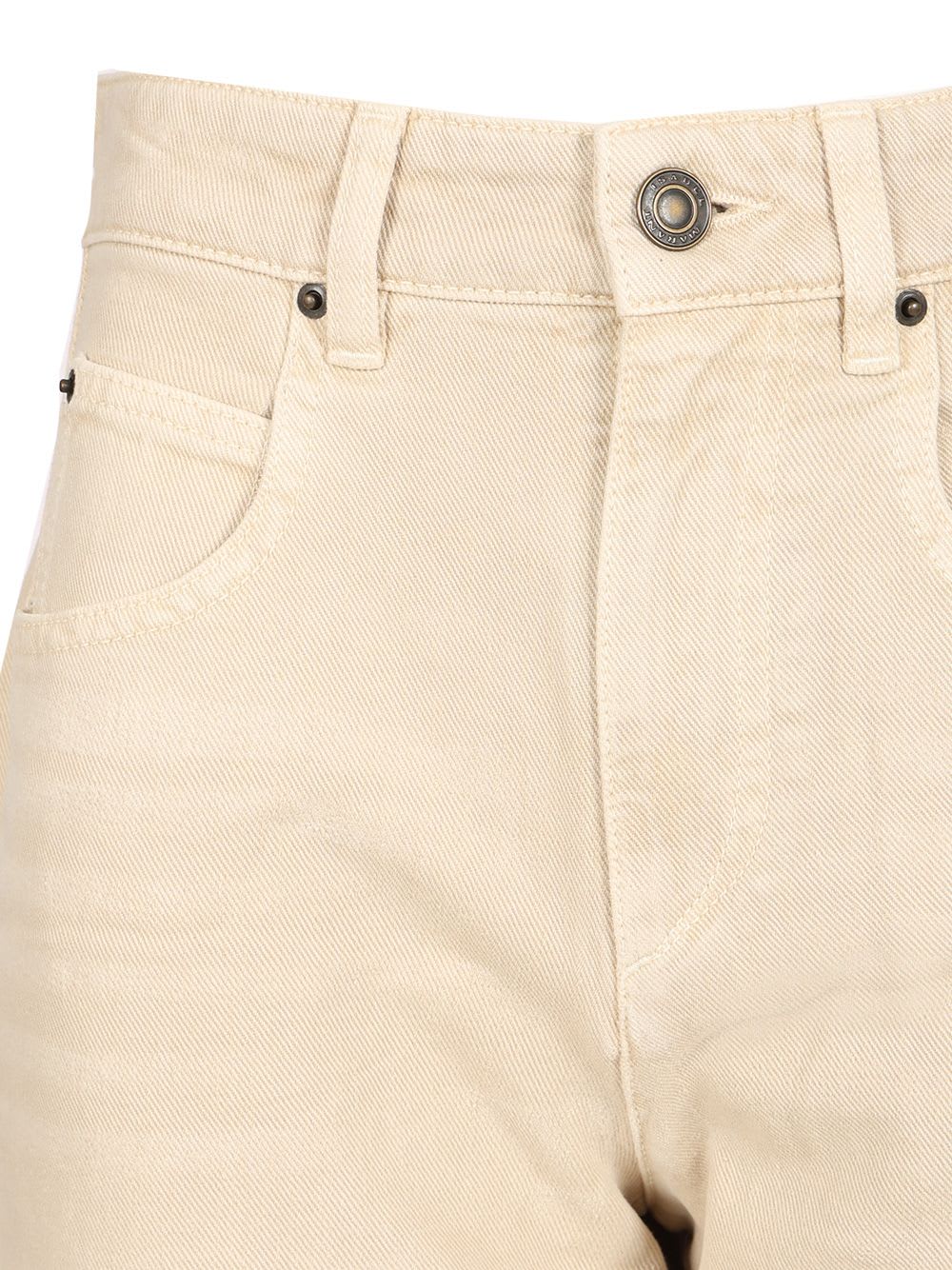 Isabel Marant Oriane Straight Leg Hemp Trousers With Five-pocket Styling In Neutral