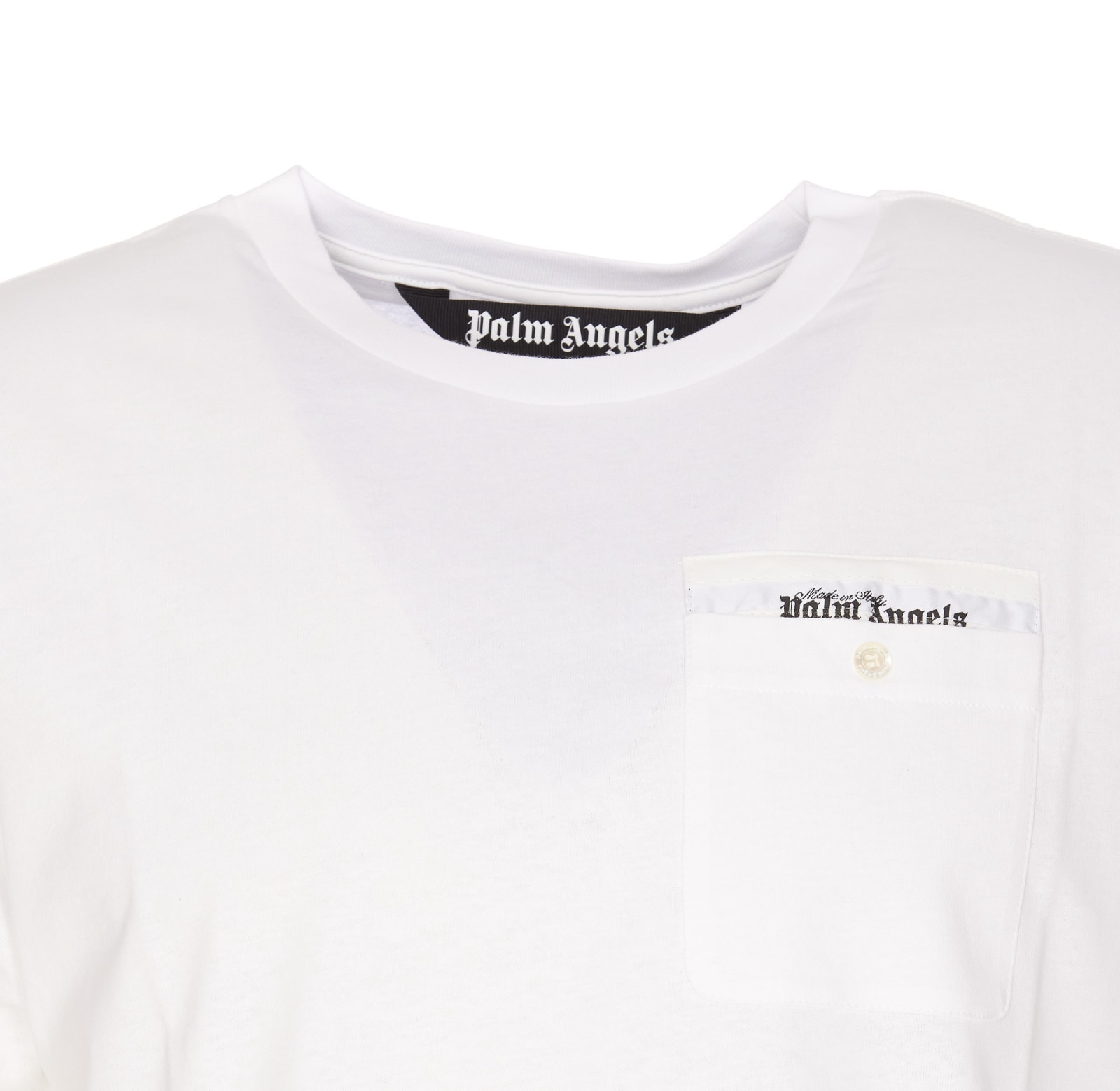 Sartorial Tape Pocket T-Shirt in white - Palm Angels® Official