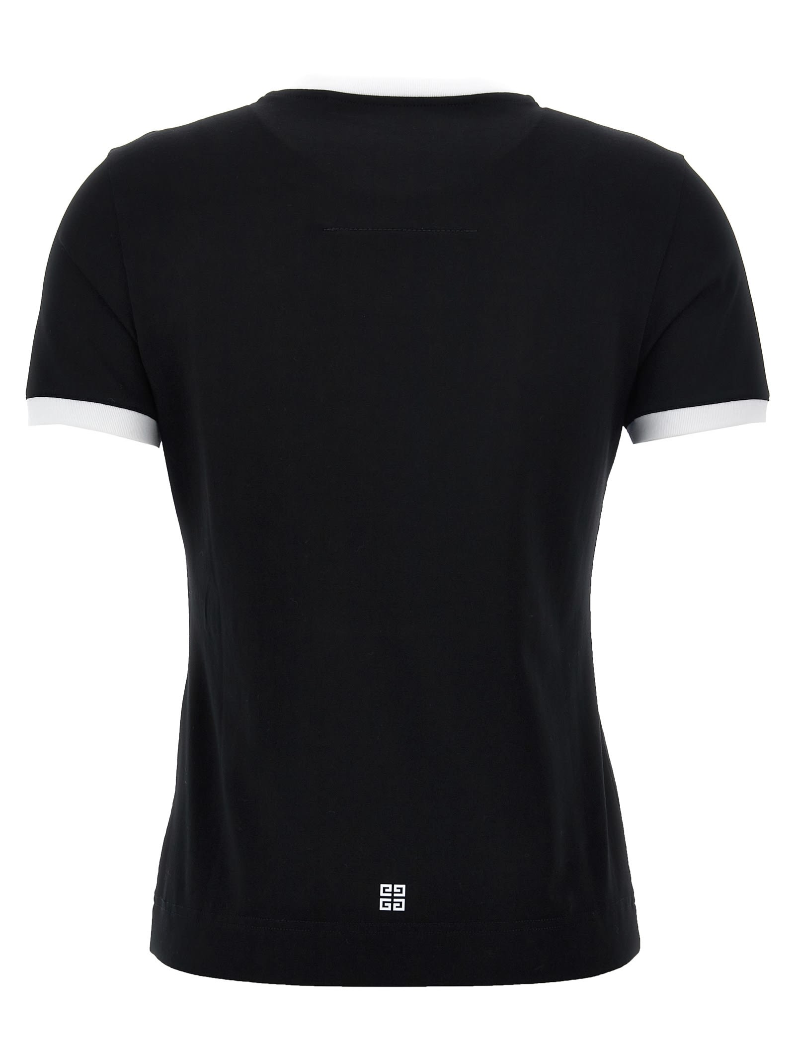 Shop Givenchy Logo Print T-shirt In White/black