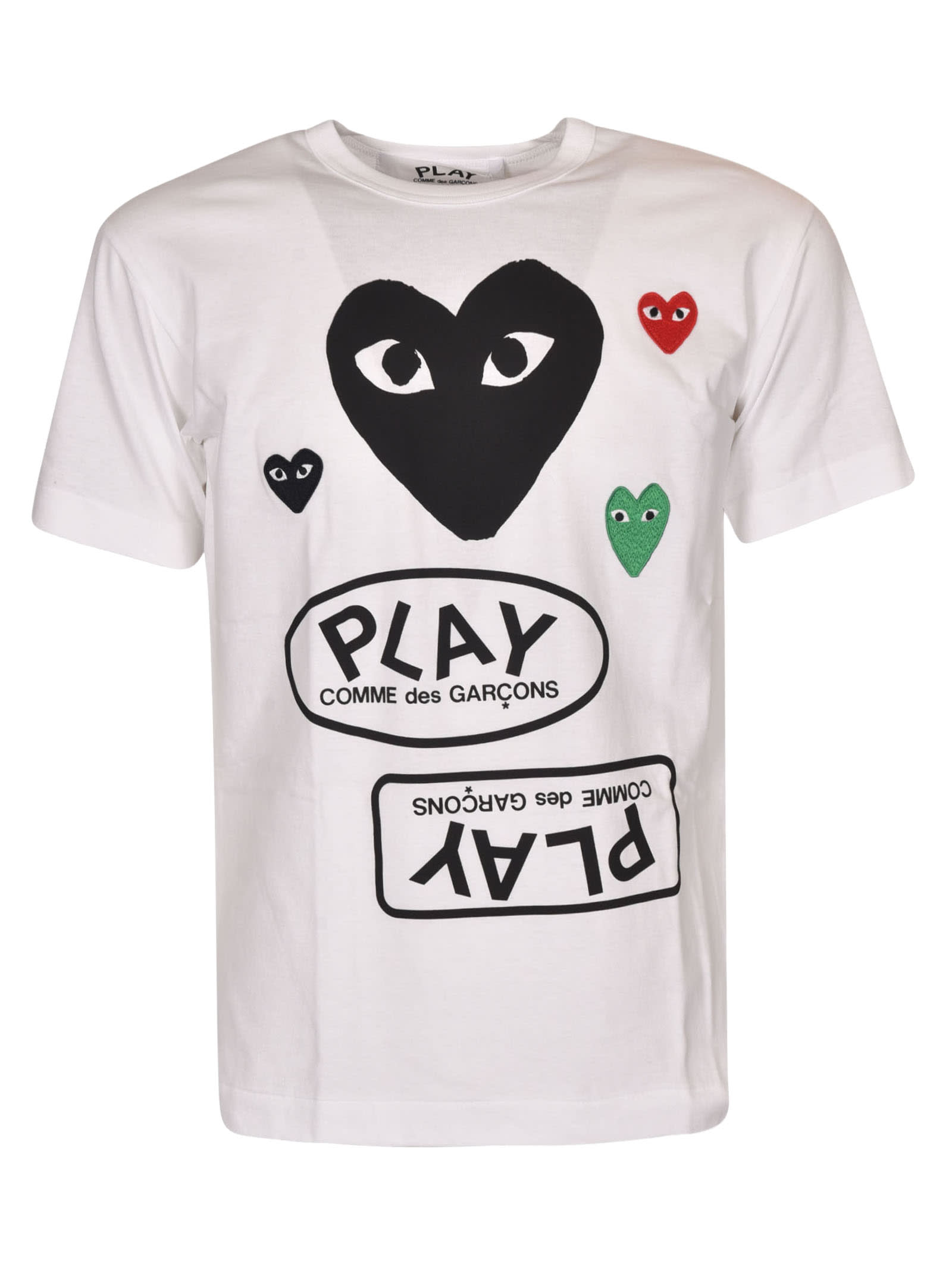 Comme des Garçons Play Logo Print Heart Patched T-shirt