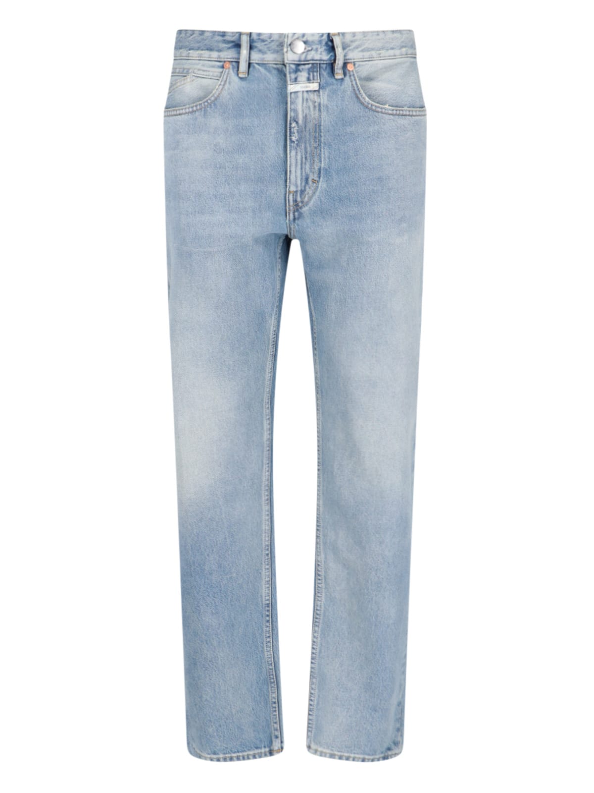 Shop Closed Straight Cooper True Jeans In Light Blue