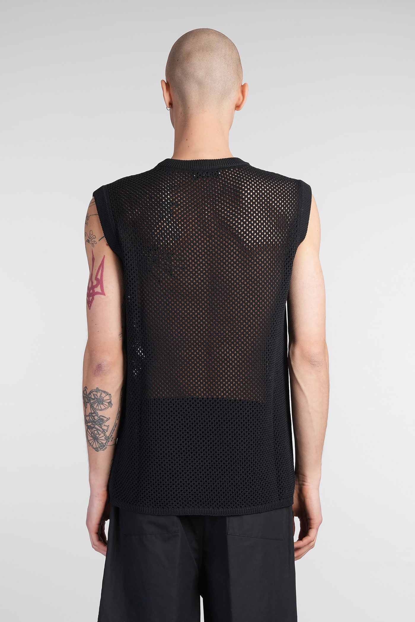 Shop Laneus Vest In Black Viscose