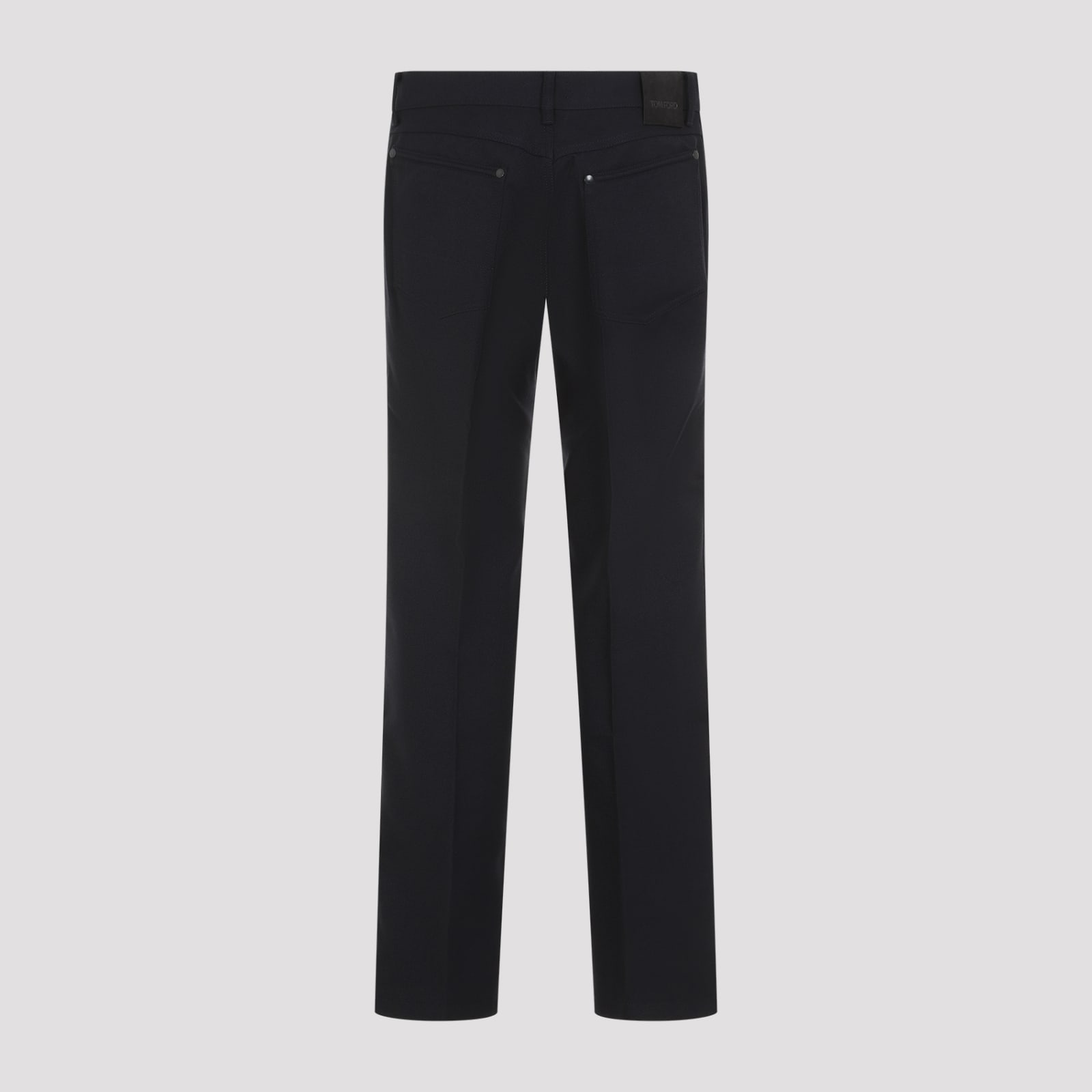 Shop Tom Ford 5 Pockets Pants In Navy