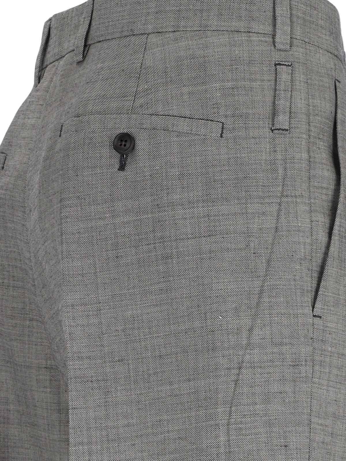 Prada Straight Pants In Gray