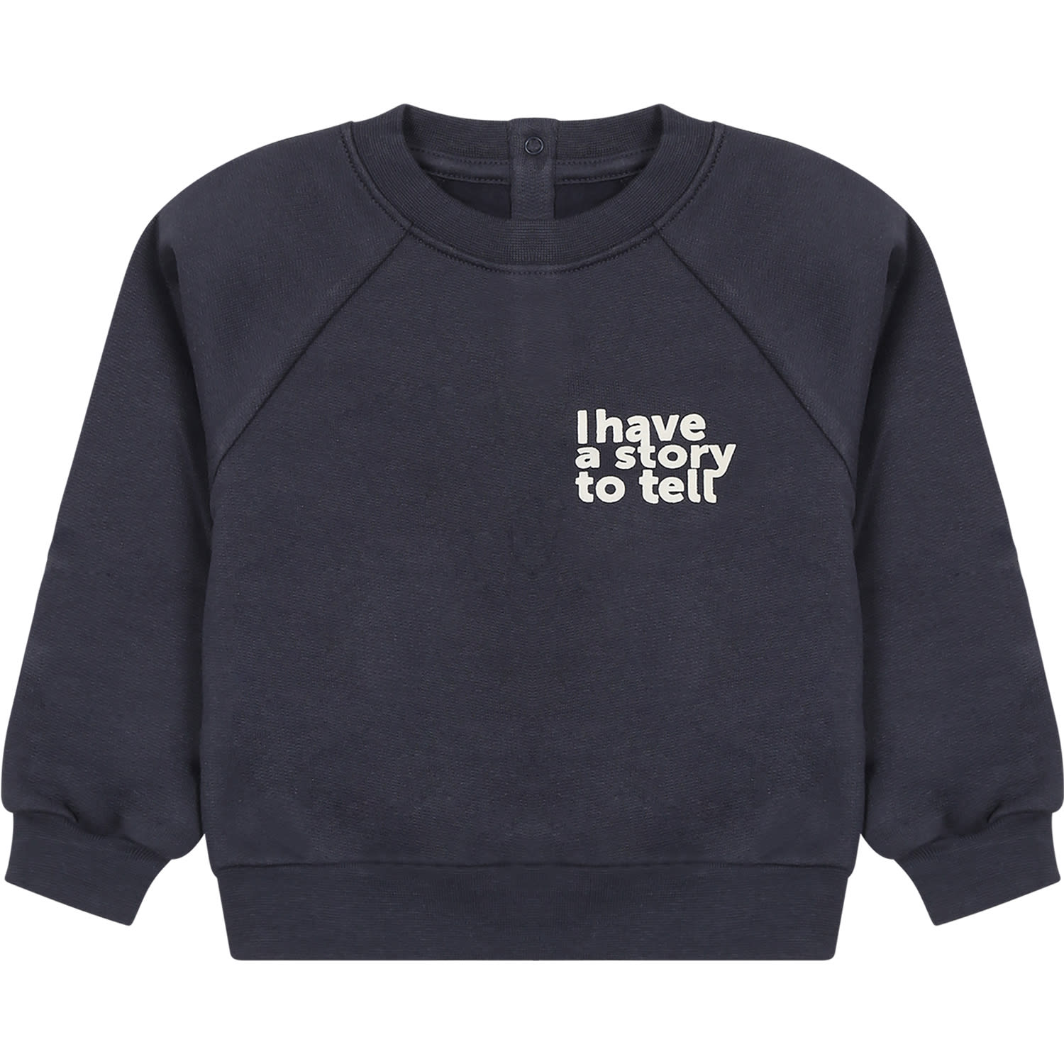 Coco Au Lait Blue Sweatshirt For Baby Boy With Writing