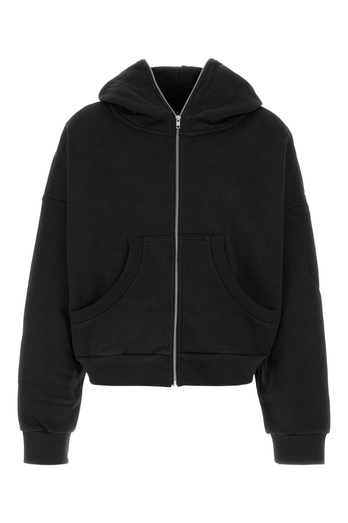 Entire Studios Black Cotton Oversize Sweatshirt In Black