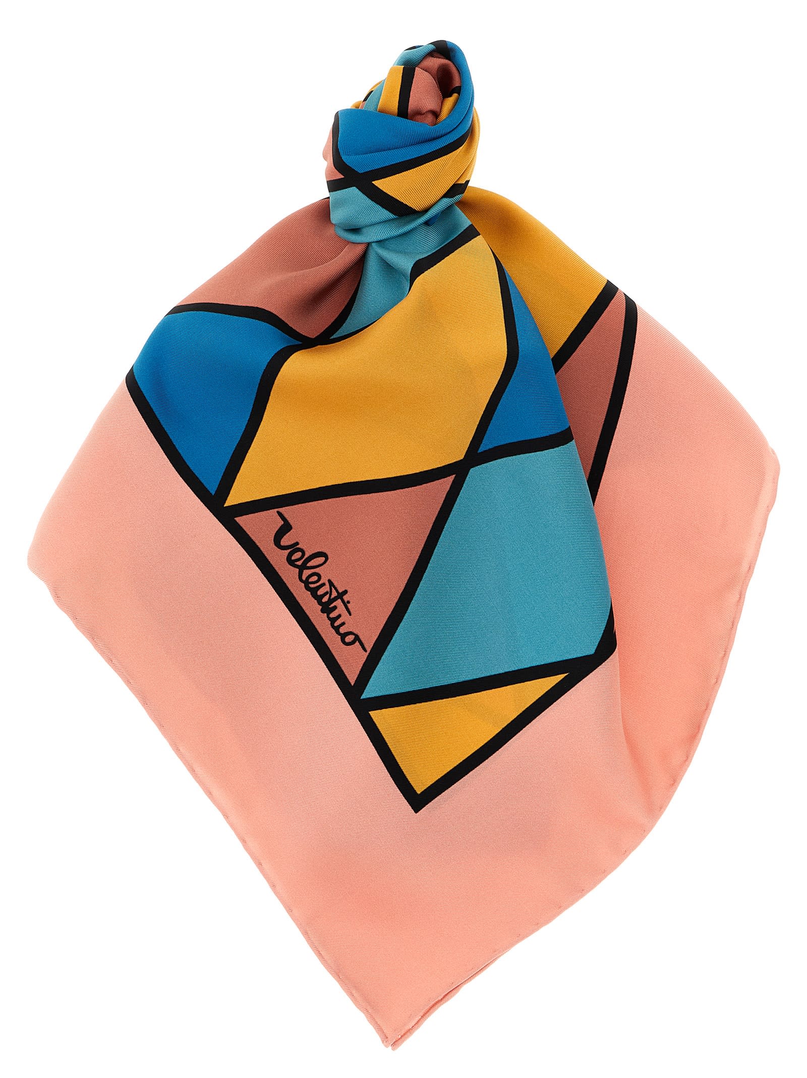 Valentino Rhombelle Diamond Pattern Square Scarf In Multi