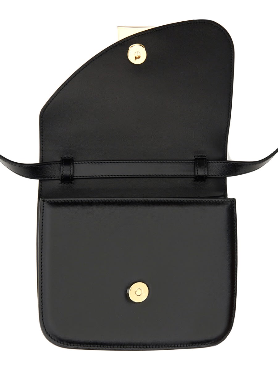 Shop Ferragamo Shoulder Bag Flame In Black