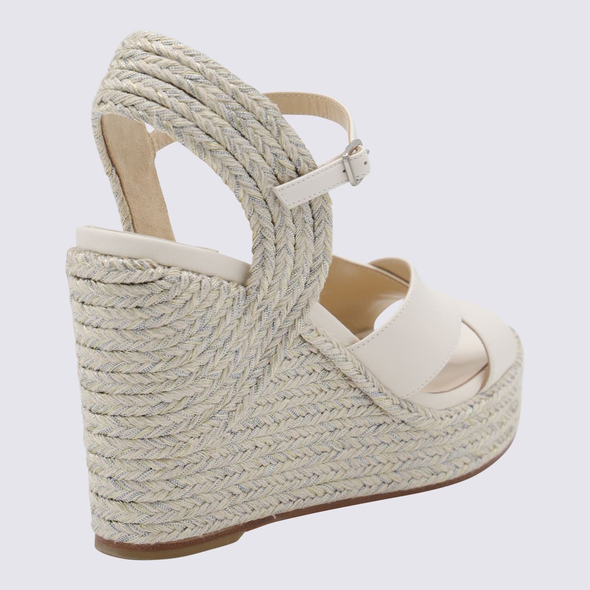 Jimmy Choo Strappy Open Toe Wedge Sandals In Brown
