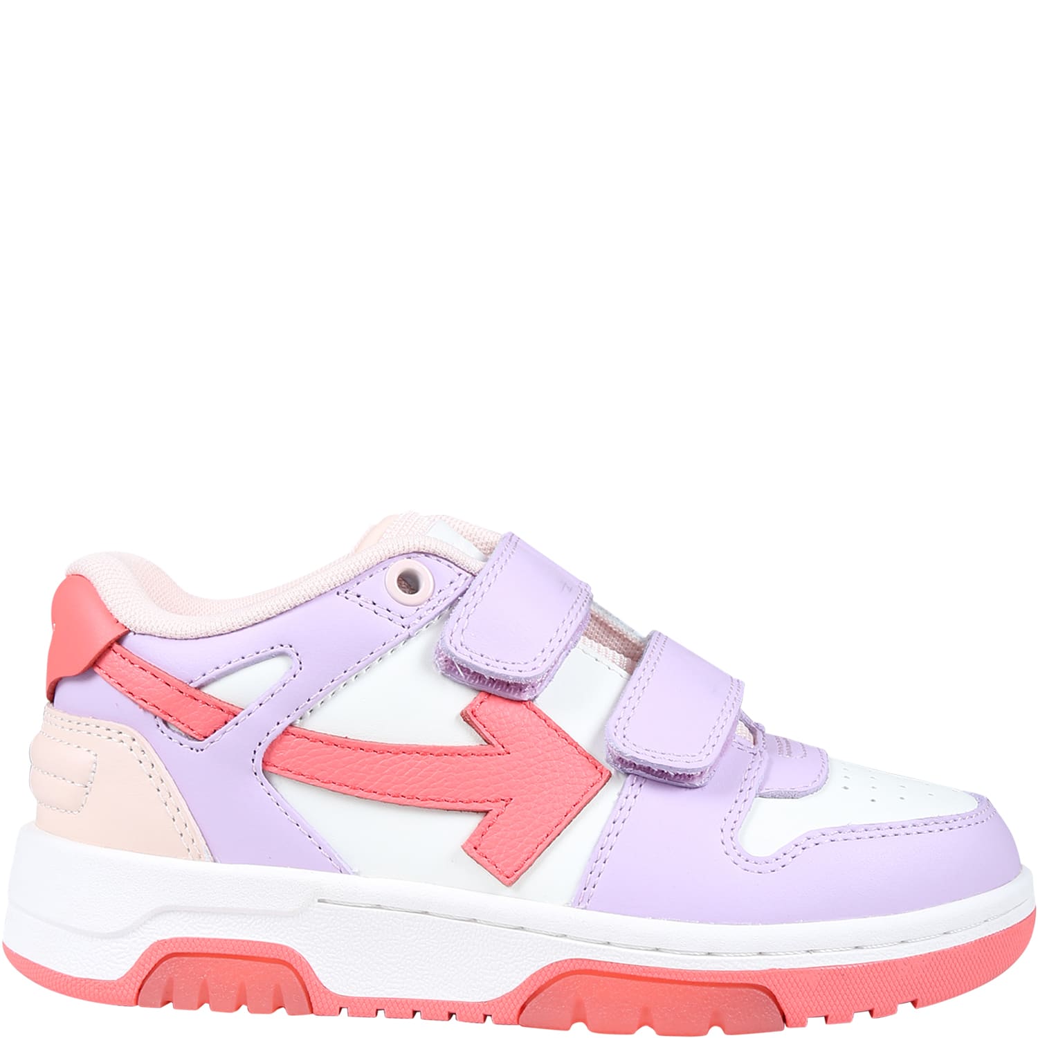 Off-white Kids' Pink Sneakers For Girl With Arrows In Multicolor