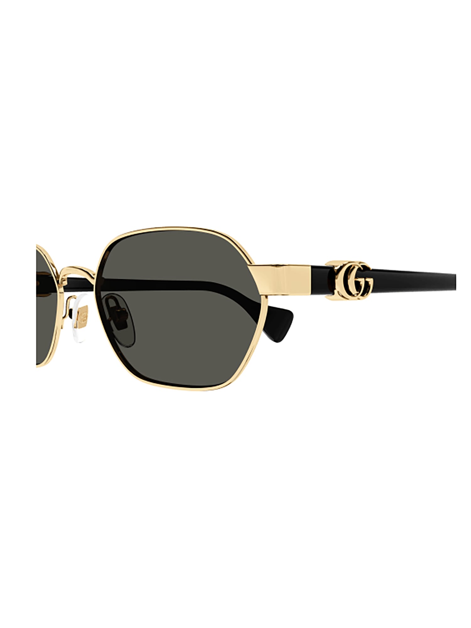 Shop Gucci Gg1593s Sunglasses In 001 Gold Black Grey