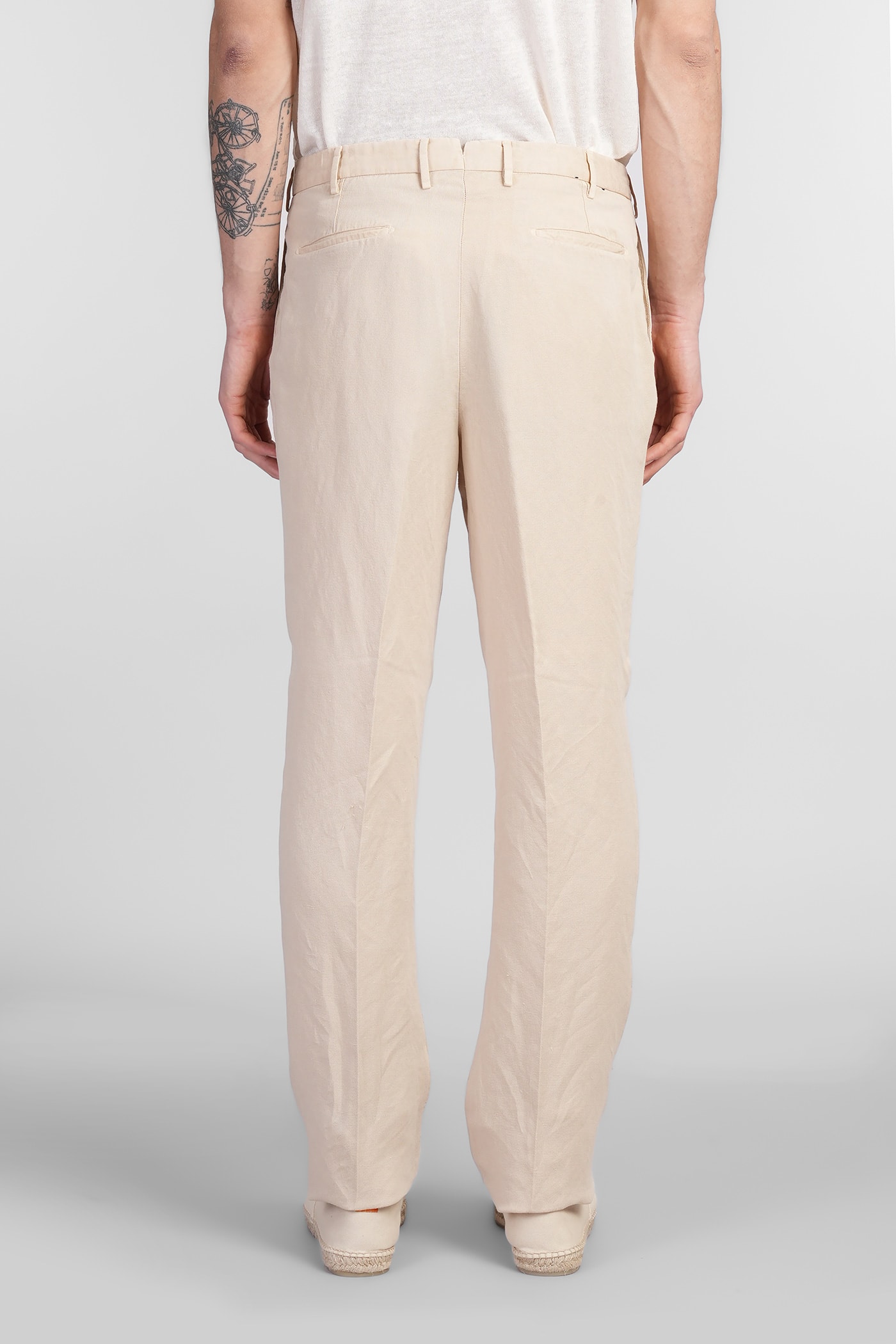 Santaniello Flip Ffevo Pants In Beige Cly In Beige